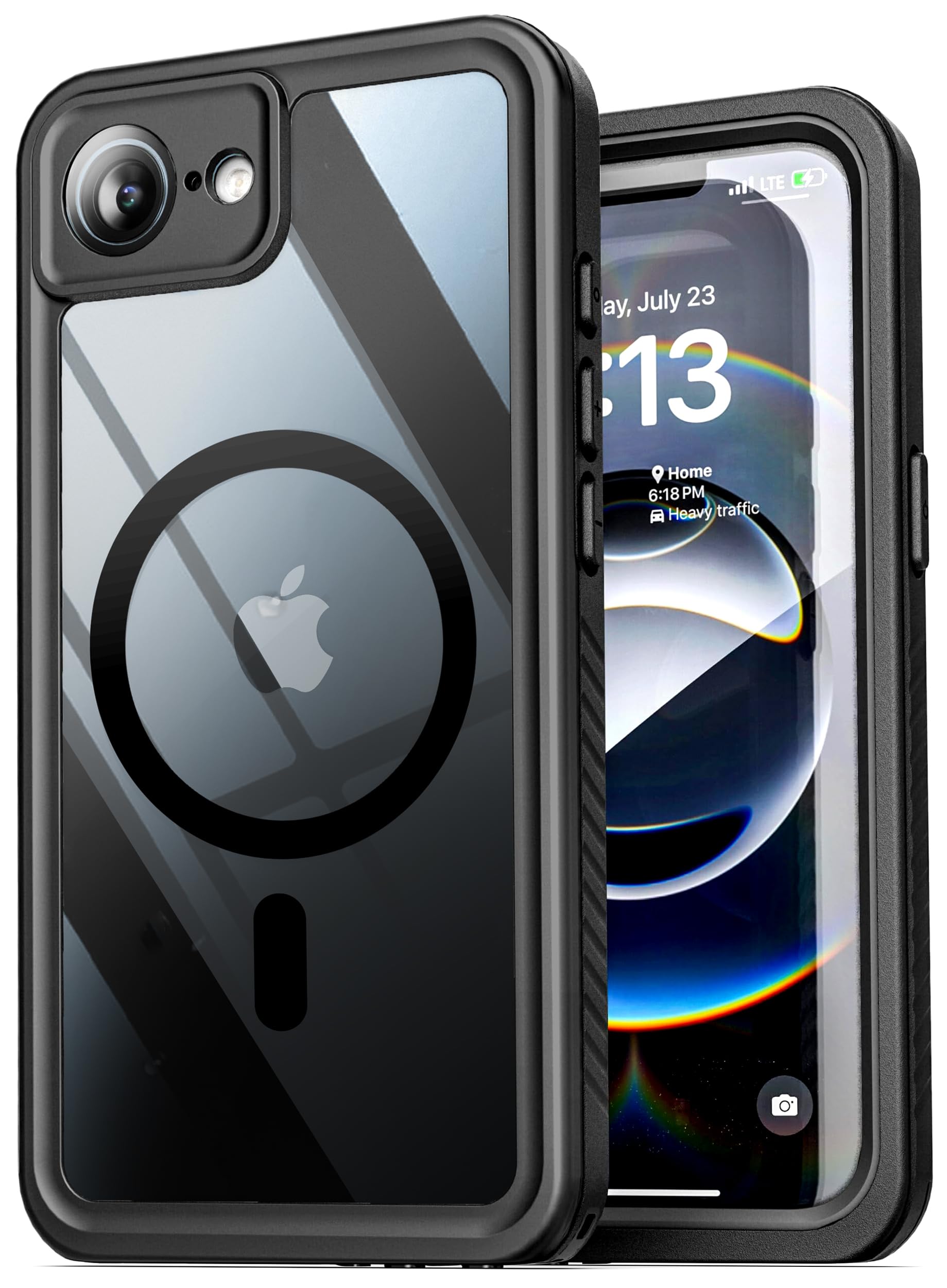 ENCASED for iPhone 16e Waterproof Case (2025) Full-Body Protective Phone Case with Built-in Screen Protector and Port Cover (Mag