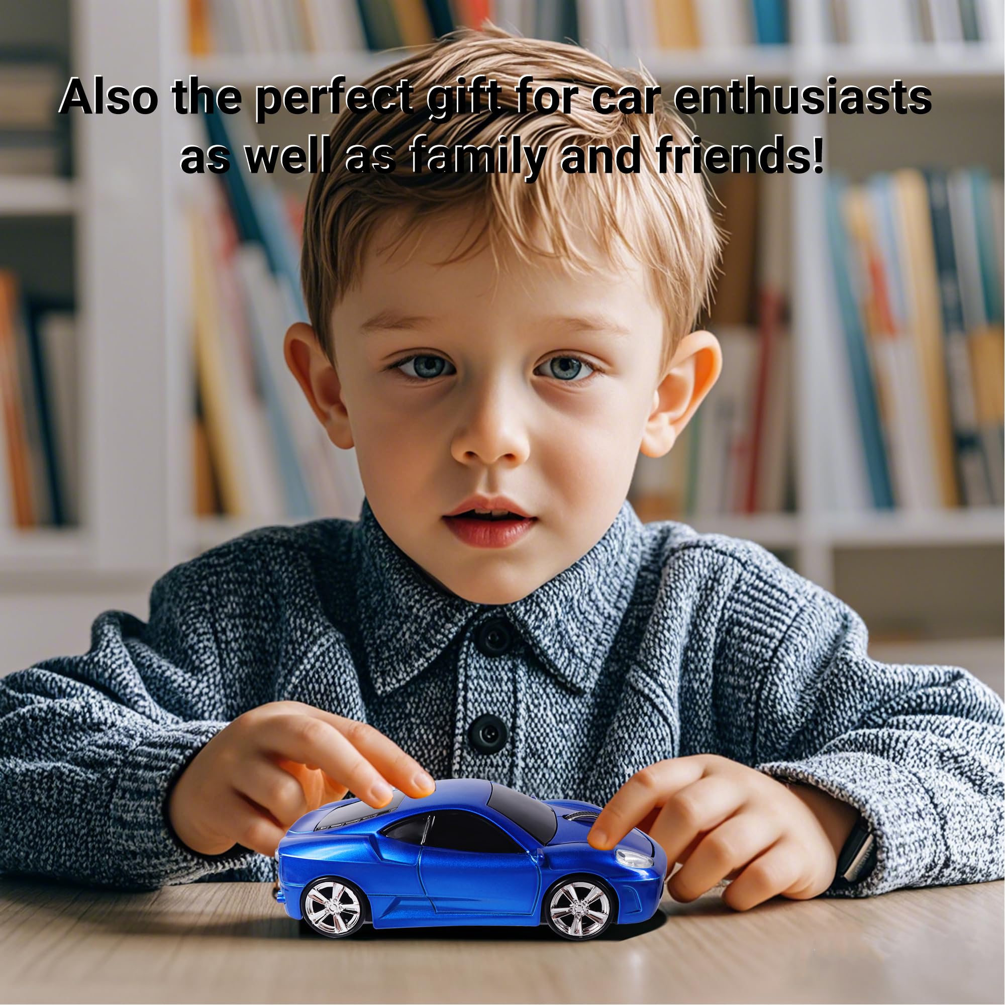 Elec Space Wireless Mouse, 2.4Ghz Cool Sport Car Shape Wireless Mouse Optical Cordless Mice With Usb Receiver For Pc Laptop Comp