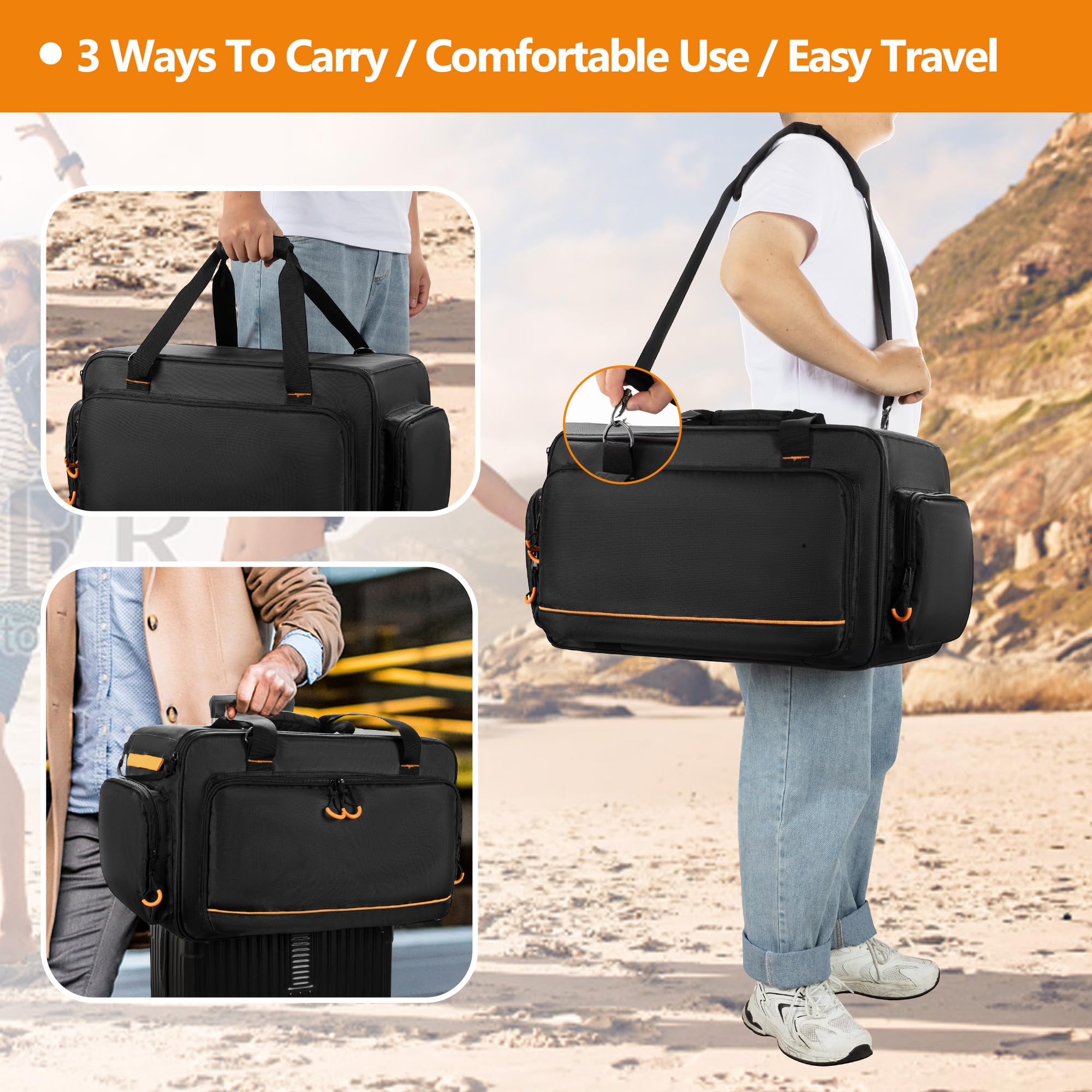 Graoso Speaker Carrying Bag Compatible With Mackie Thump Go 8 , Loudspeaker Storage Bag With Removable Bottom Board, Padded Hand