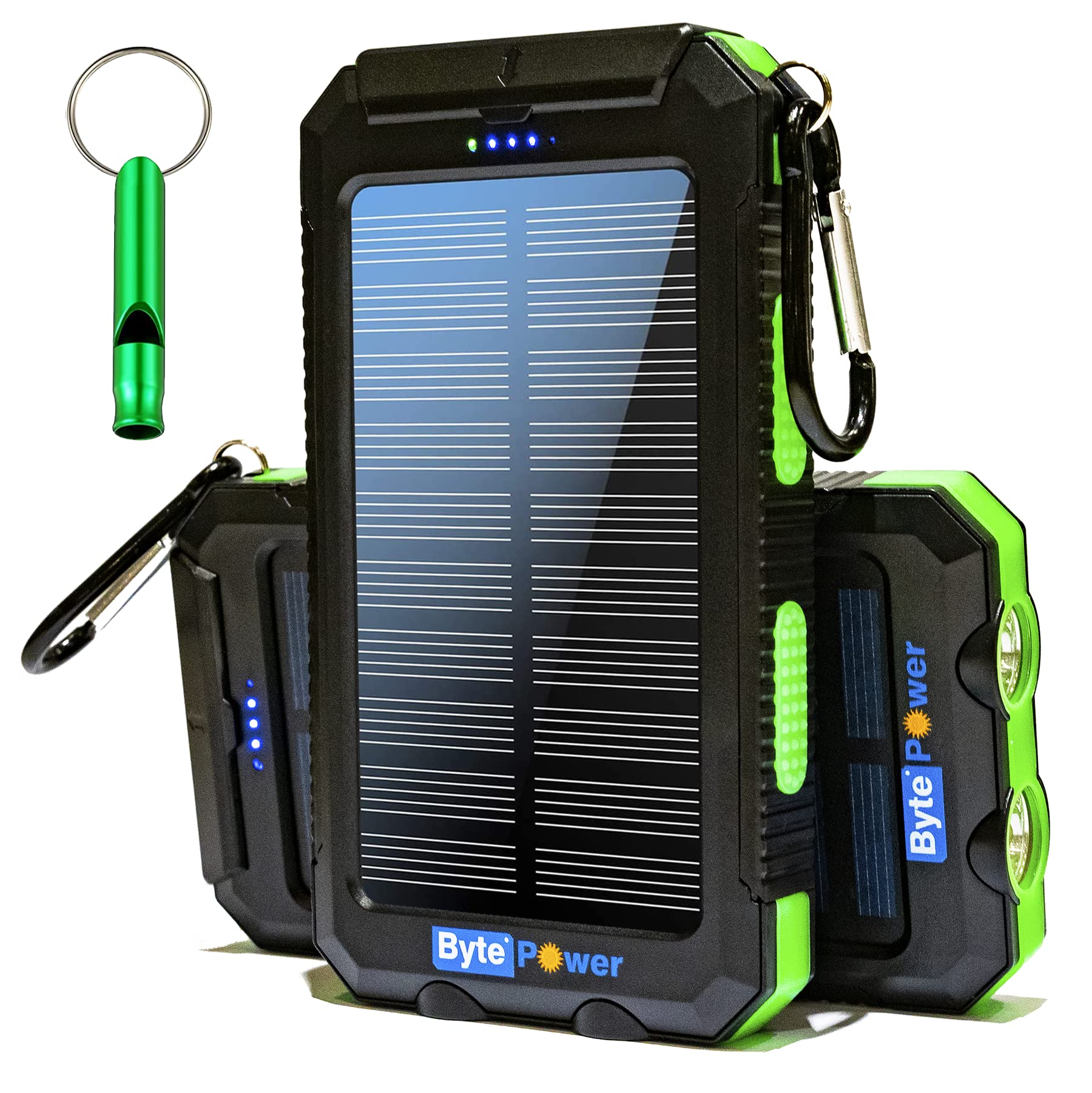 Solar Charger Power Bank 20000Mah, Portable Solar Pone Charger With Compass,Carabiner, Whistle,Flashlights,Solar Panel Charger,C