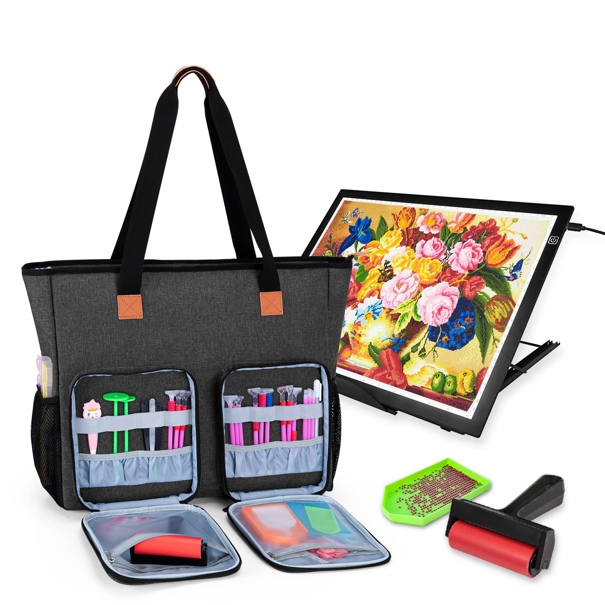LUXJA Carrying Case for Diamond Painting Accessories and A3 Light Pad, Diamond Painting Bag for A3 and B3 Light Box(Bag Only), B