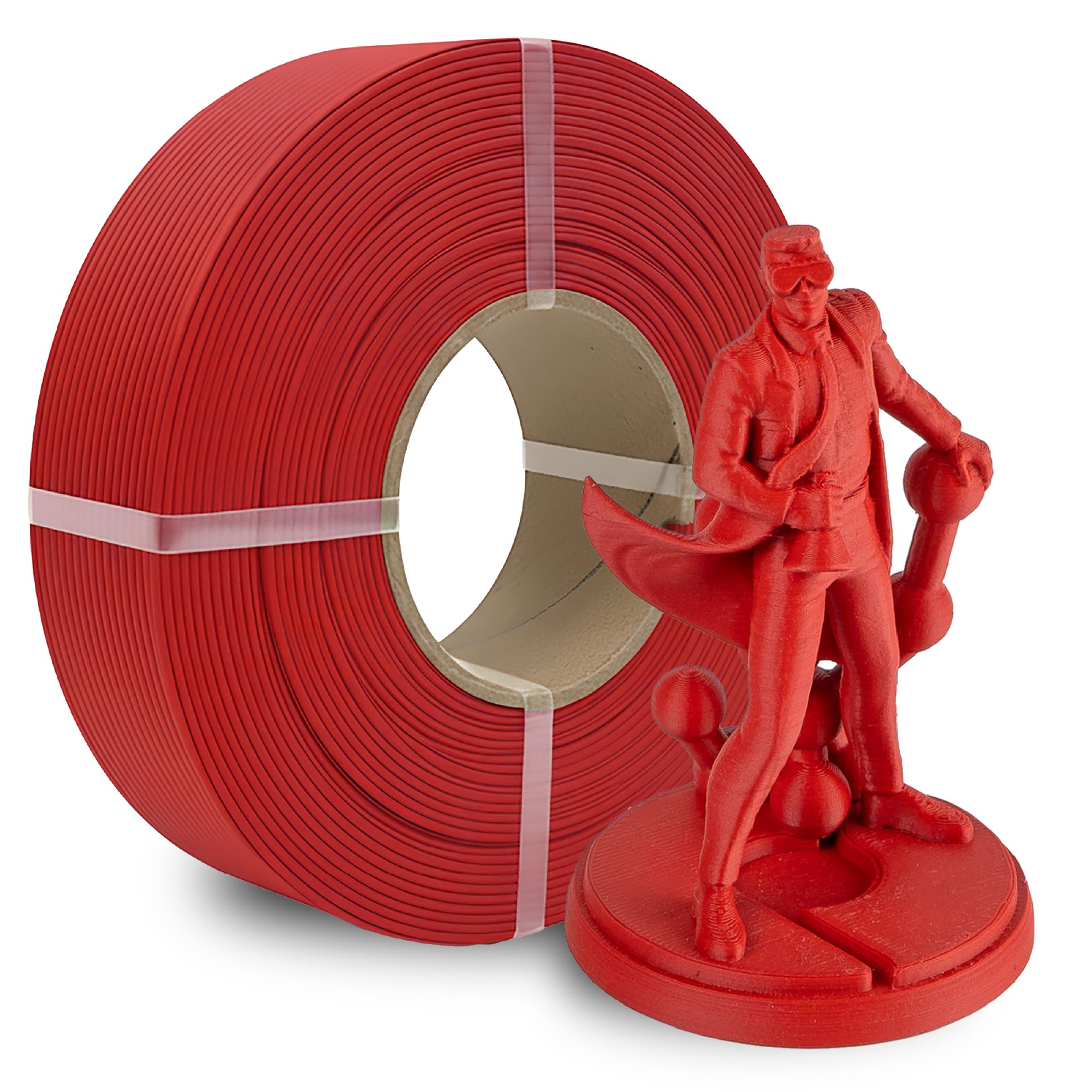 Polymaker Panchroma Refill Spool Matte Army Red PLA 3D Printing Filament Refill, Compatible with All Reusable Spools and All Maj