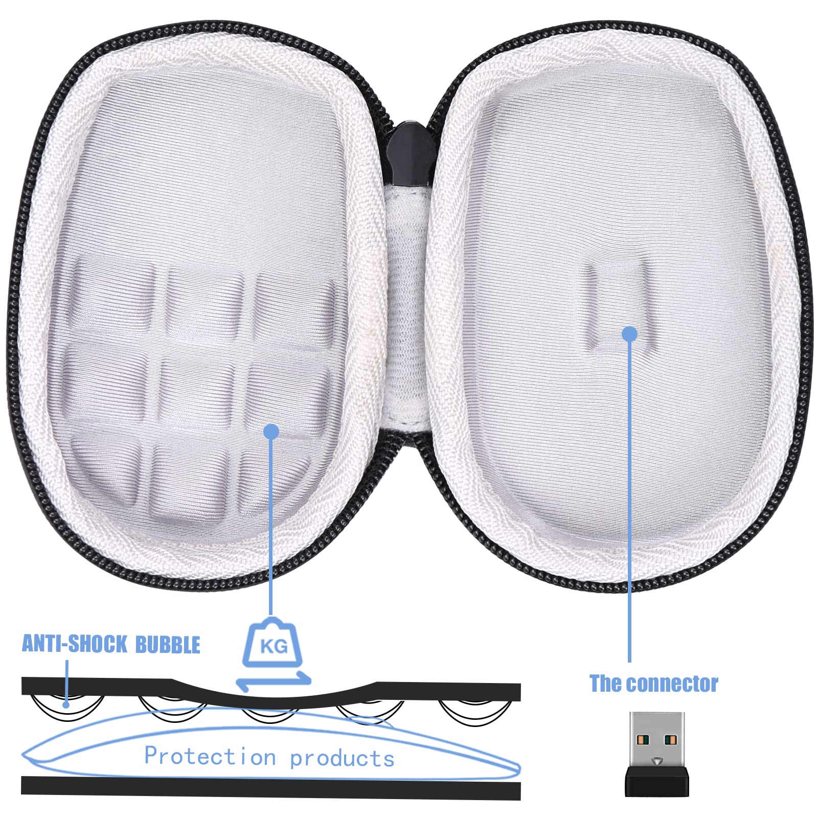 Co2Crea Hard Case Replacement For Logitech Mx Anywhere 3S Anywhere 3 Anywhere 2S Anywhere 2 Compact Performance Mouse (Graphite