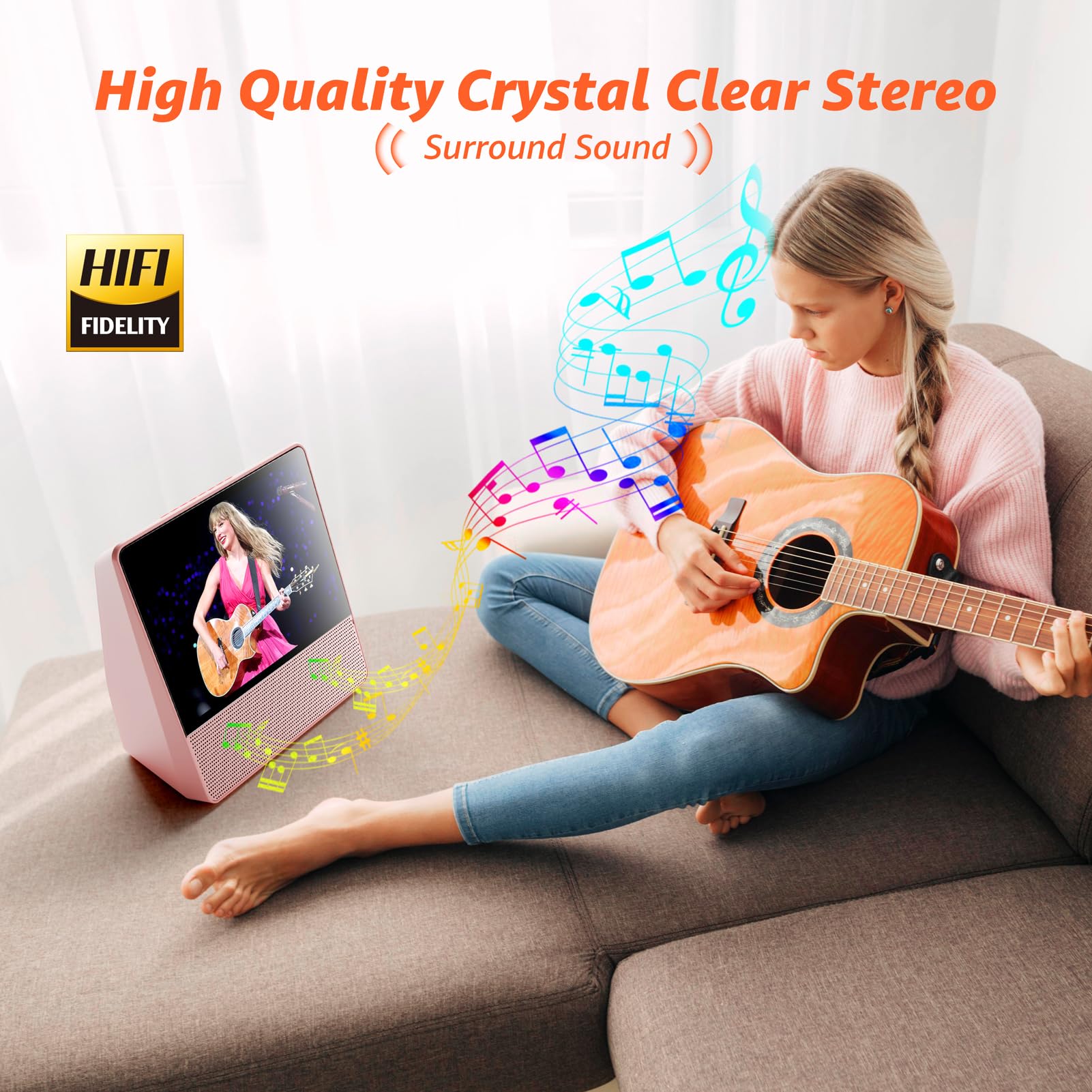 Roadom 9.8 Portable Dvd Player With Screen, 7 Hd 1024*600 Digital Screen, 4000 Mah Rechargeable, Hi-Fi Stereo Sound, Remote Co