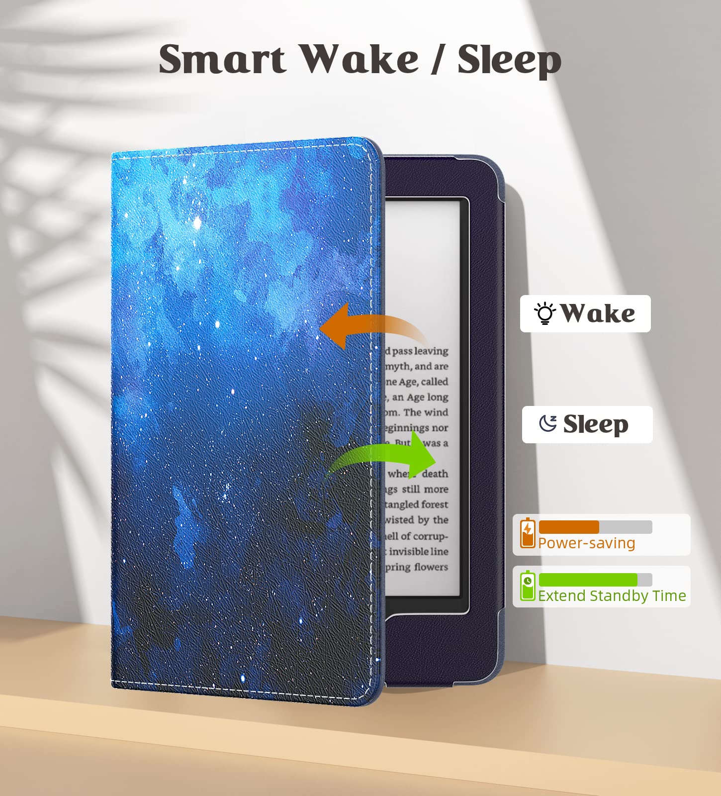 Moko Case Fits All New 6'' Kindle(11Th/10Th/8Th Generation, 2022/2019/2016 Release), Ultra Lightweight Pu Shell Cover With Auto