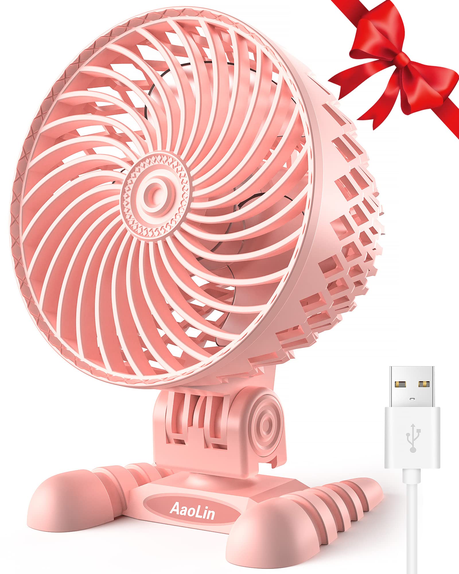 Usb Desktop Small Fan, Stepless Speed Adjustment With Multiple Speed Levels, Portable Plug In Personal Mini Fan,Quiet Powerful A