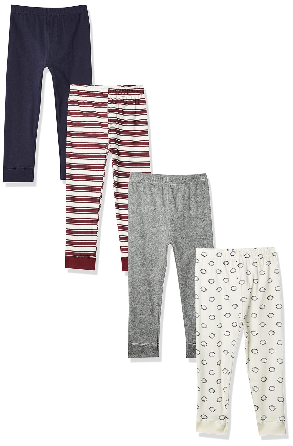 Hudson Baby Unisex Baby Cotton Pants And Leggings Football, 12 18 Months