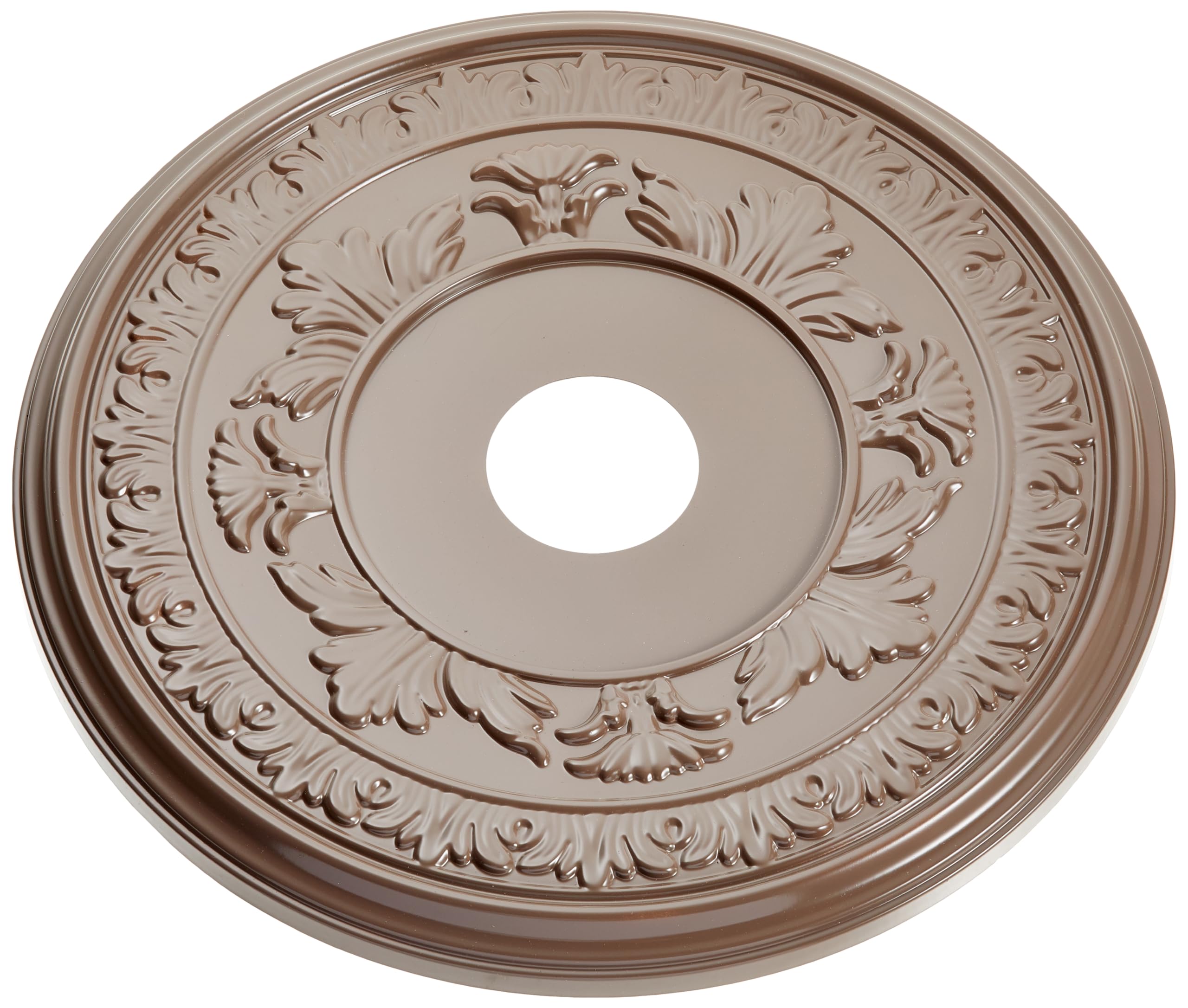 19Od X 3 1/2Id X 1P Baltimore Thermoformed Pvc Ceiling Medallion (Fits Canopies Up To 7 3/4), Ultracover Satin London Grey