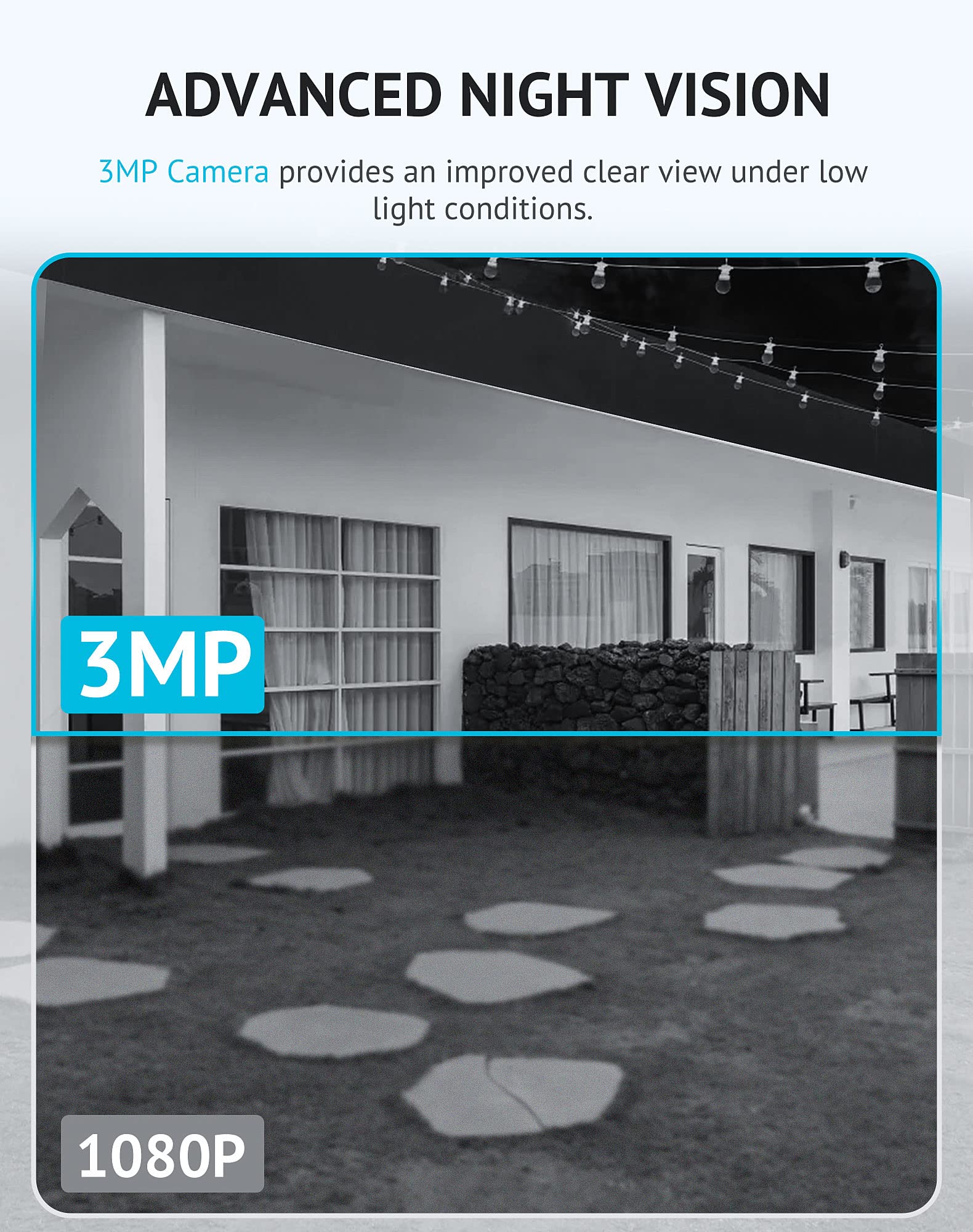 Laview 3Mp Wireless Camera For Home/Outdoor Security (2 Pack), 2K Battery Powered Wifi Camera With Night Vision, 270 Day Battery Life, Ai Human Detection, 2 Way Audio, Siren, Ip66, Works With Alexa