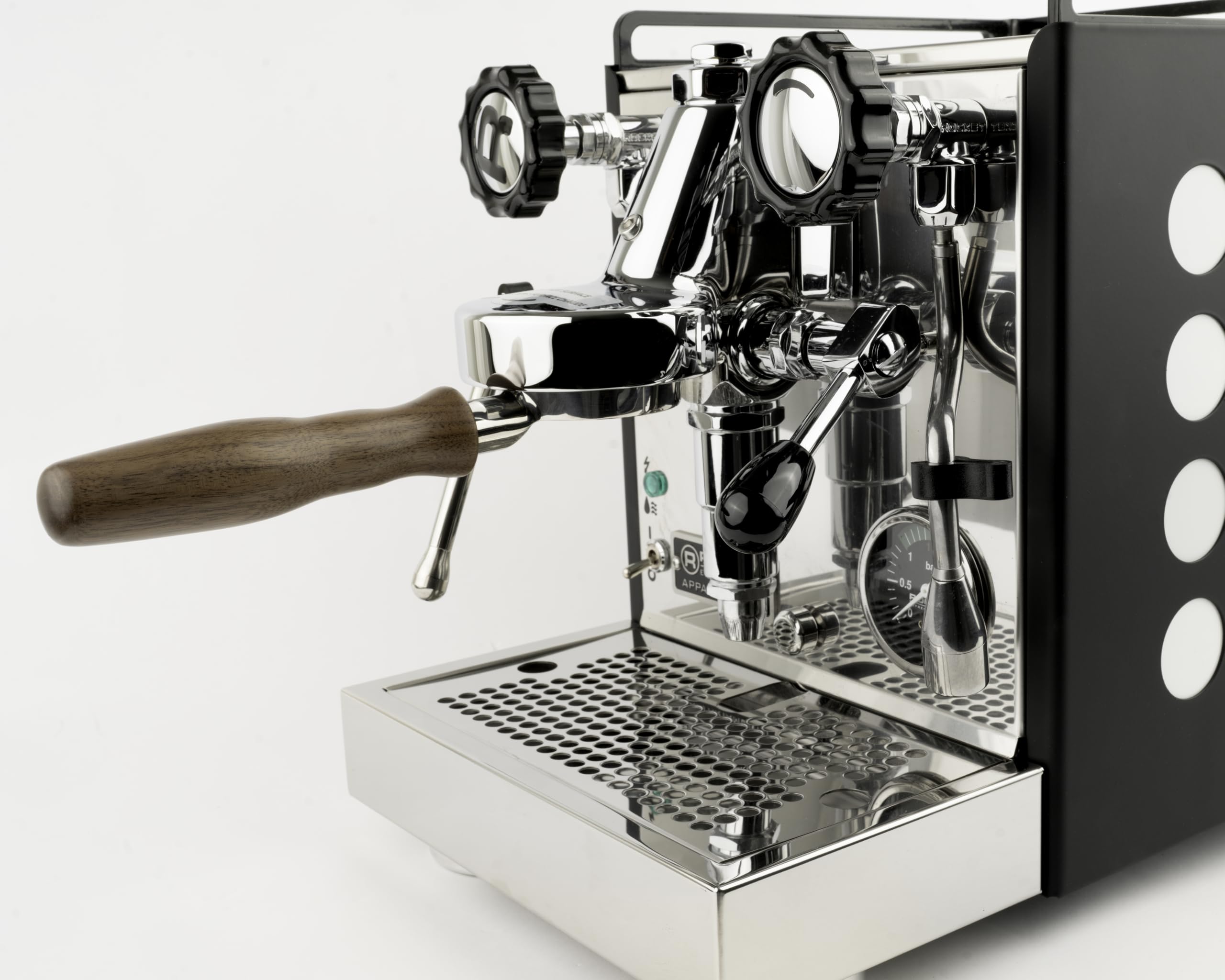 Lilq 54Mm Bottomless Naked 3 Ears Portafilter | Compatible With 54Mm Breville Machines | Stable Handle (Walnut, 58Mm For E61)
