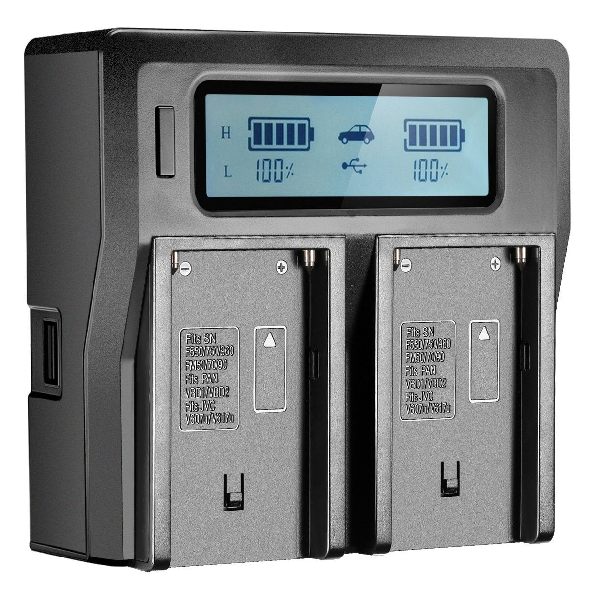 Bevik Lcd Dual Channel Charger For Sony Bp U30 Bp U60 Bp U90 Battery And Pxw Fs5/Pxw Fs7/Pxw X180,Pmw 100/150/160,Pmw 200/300,Pm