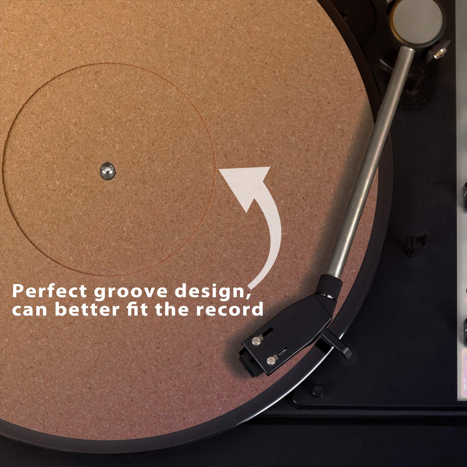 3 Pieces Cork Turntable Mats In 12 Inch X 3 Mm Recessed Turntable Platter Cork Record Mats With High Fidelity For Vinyl Lp Recor
