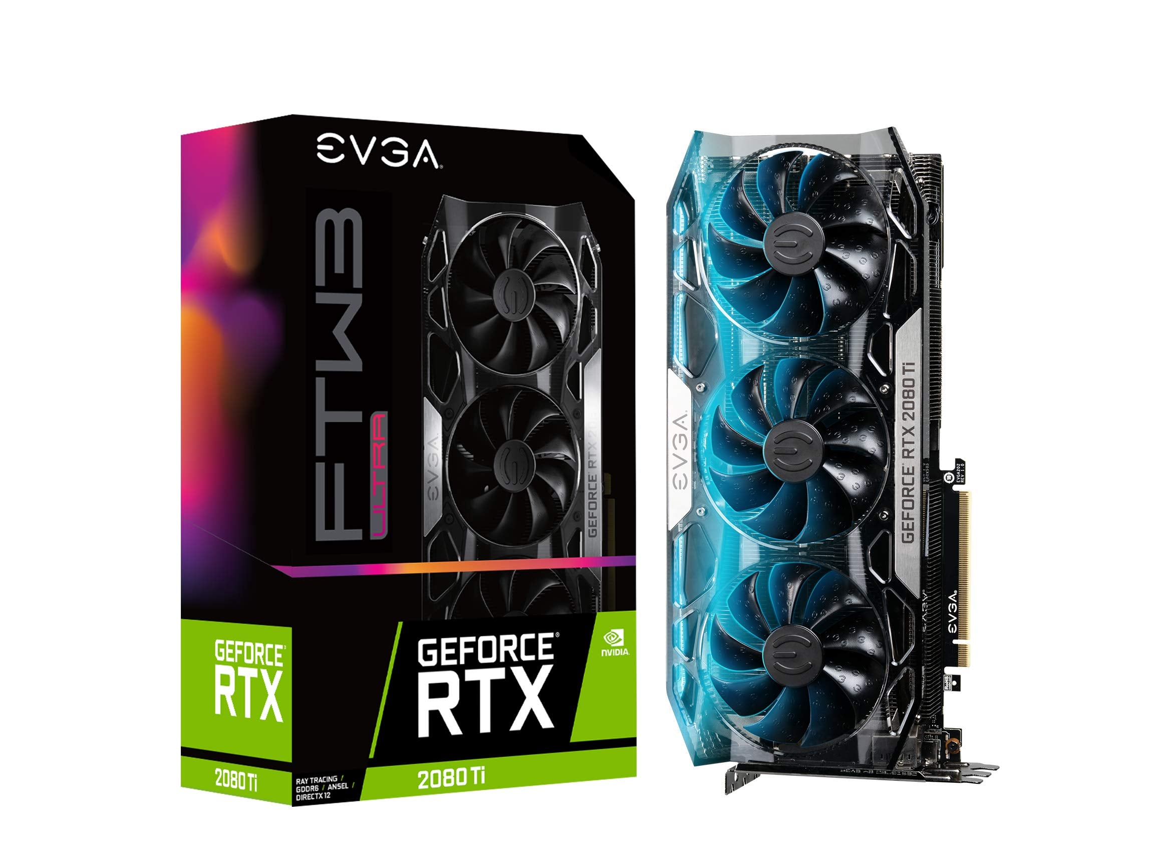 EVGA GeForce RTX 2080 Ti Ftw3 Ultra, Overclocked, 2.75 Slot Extreme Cool Triple + iCX2, 65C Gaming, RGB, Metal Backplate, 11GB G