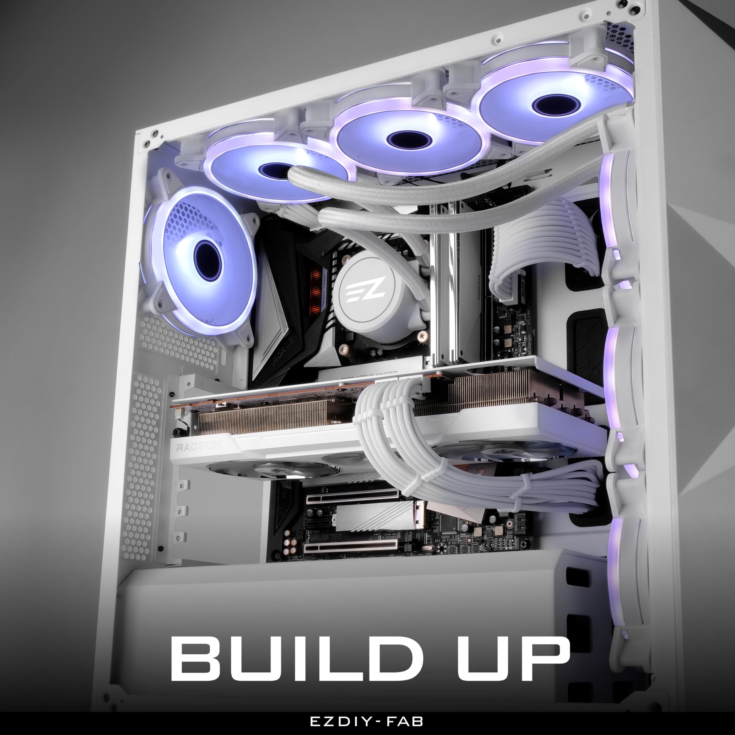 Ezdiy Fab Psu Cable Extension Sleeved Custom Mod Gpu Pc Power Supply Soft Nylon Braided With Comb Kit 24Pin/3X 8Pin To 6+2Pin/ 2