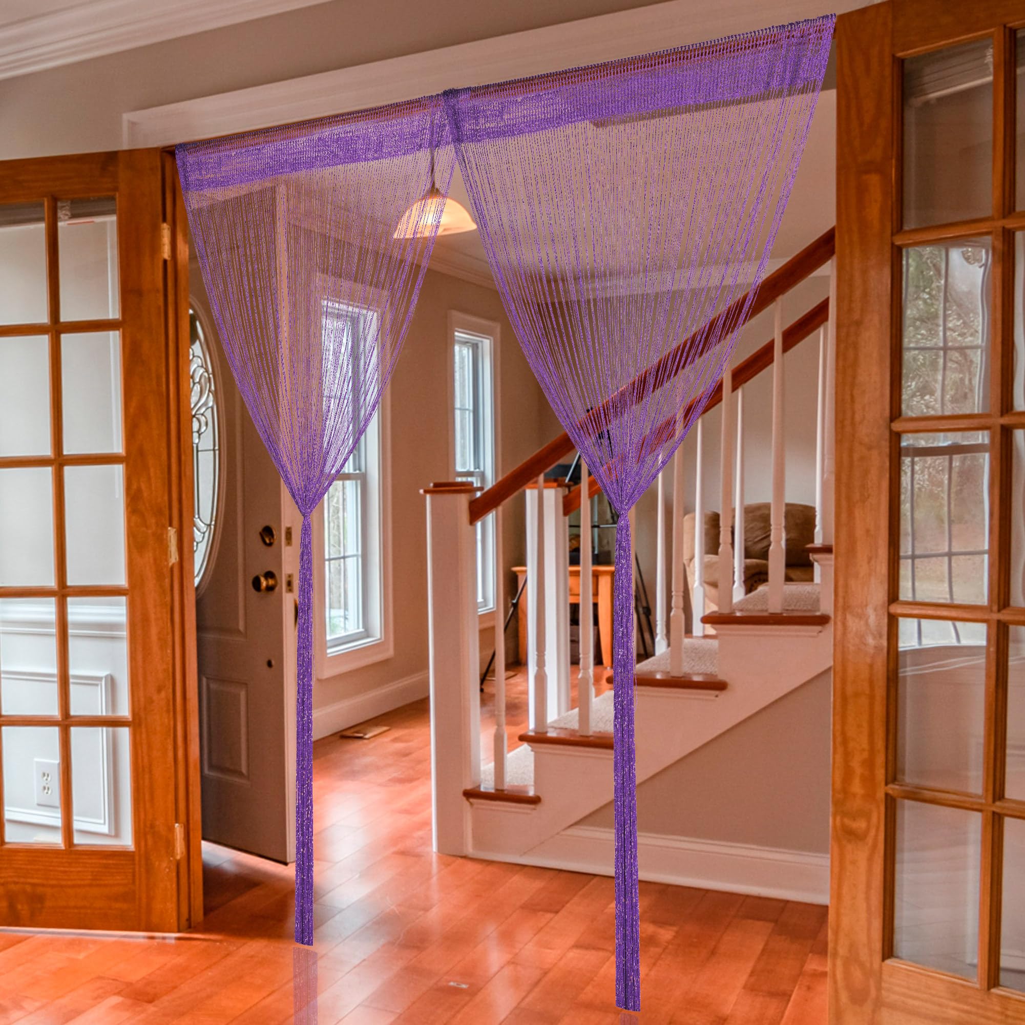 2 Pack 39 X 79 Inch Beaded Curtain String Door Curtains, Hippie Room Decor Beaded Curtains For Doorway, Closet Curtains, Room Di