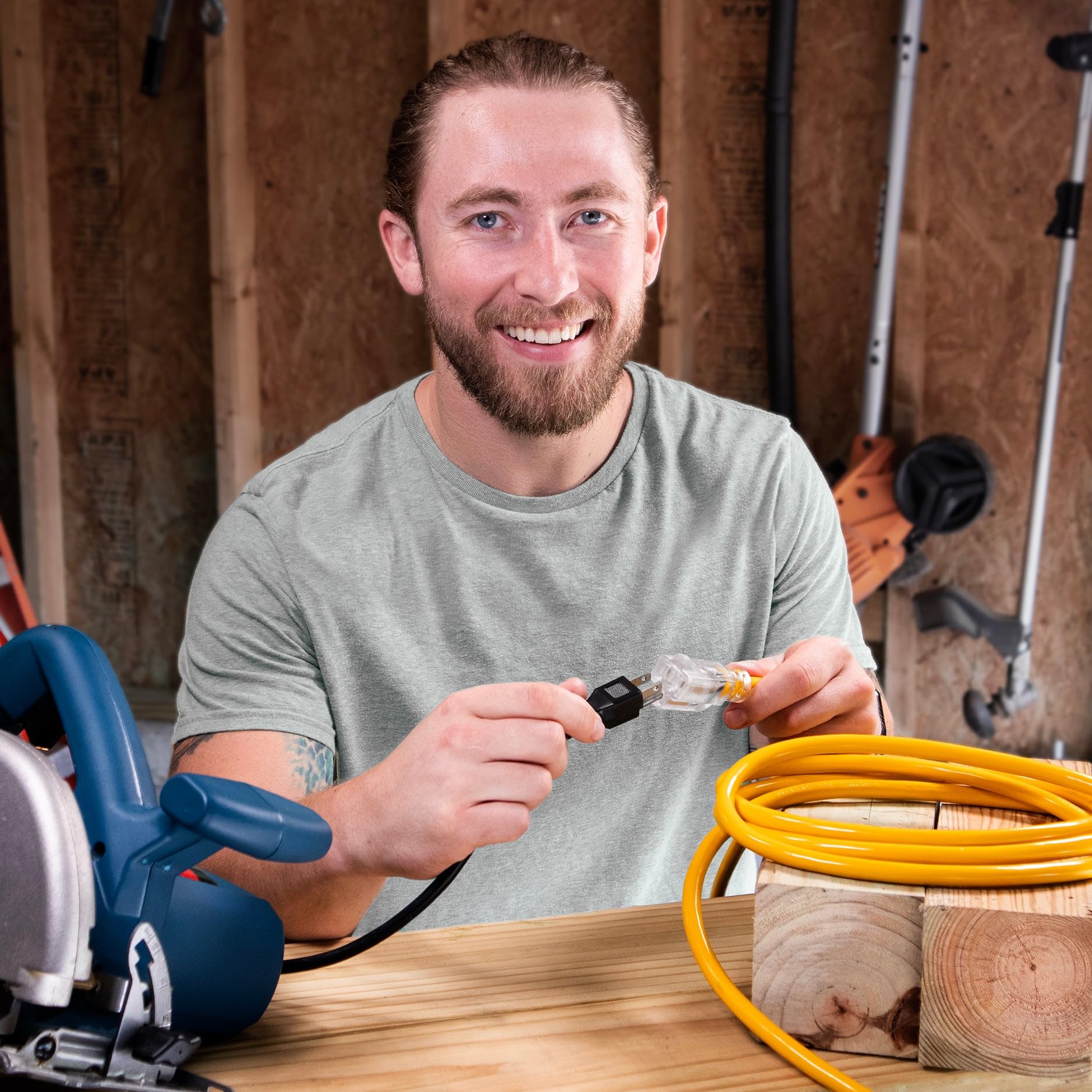 50 Ft   12 Gauge Heavy Duty Extension Cord   Lighted Sjtw   Indoor/Outdoor Extension Cord By Watt'S Wire   50' 12 Gauge Grounded