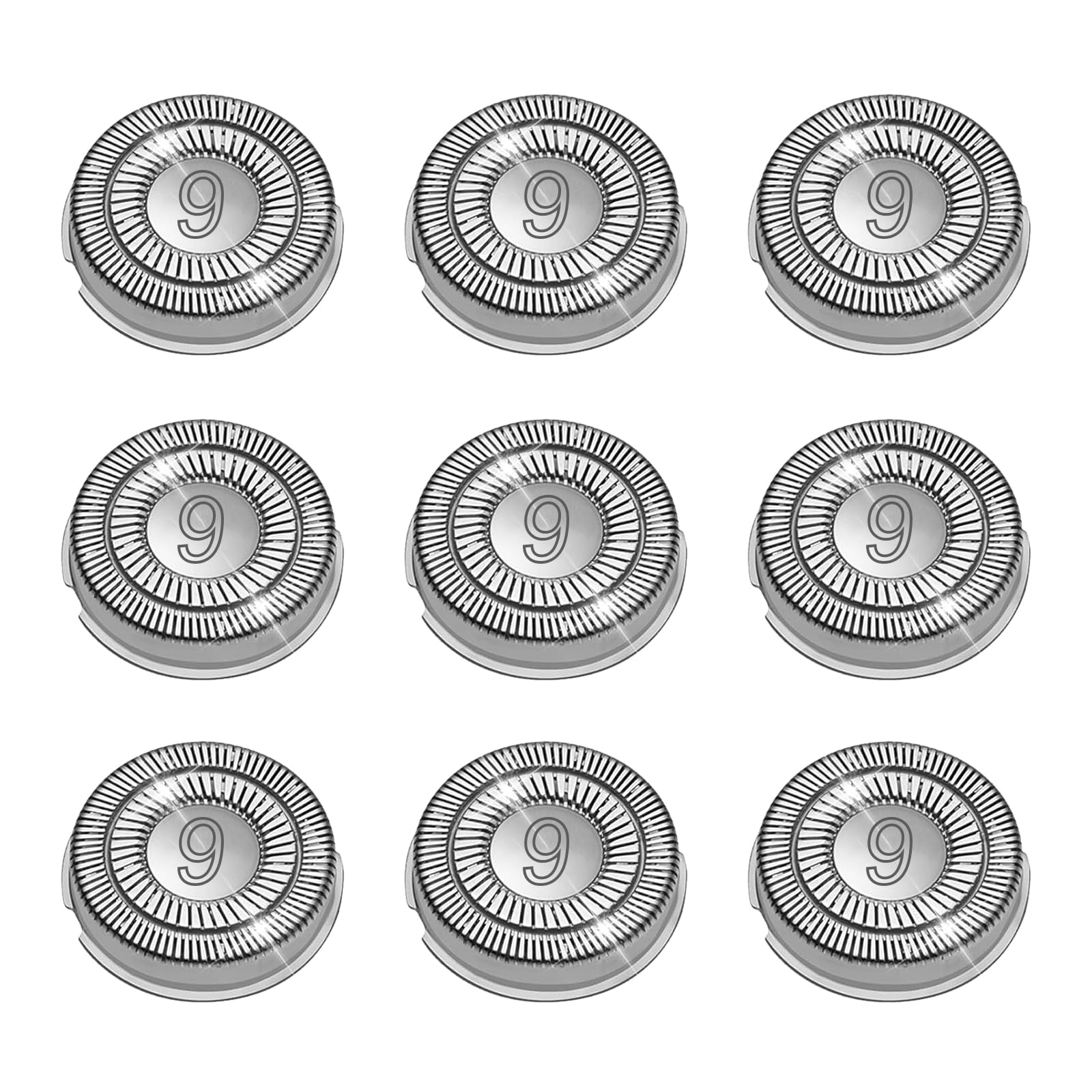 9 Pack Sh90 Replacement Head Compatible With Philips Norelco Series 9000(S9Xxx) /8000(S8Xxx)