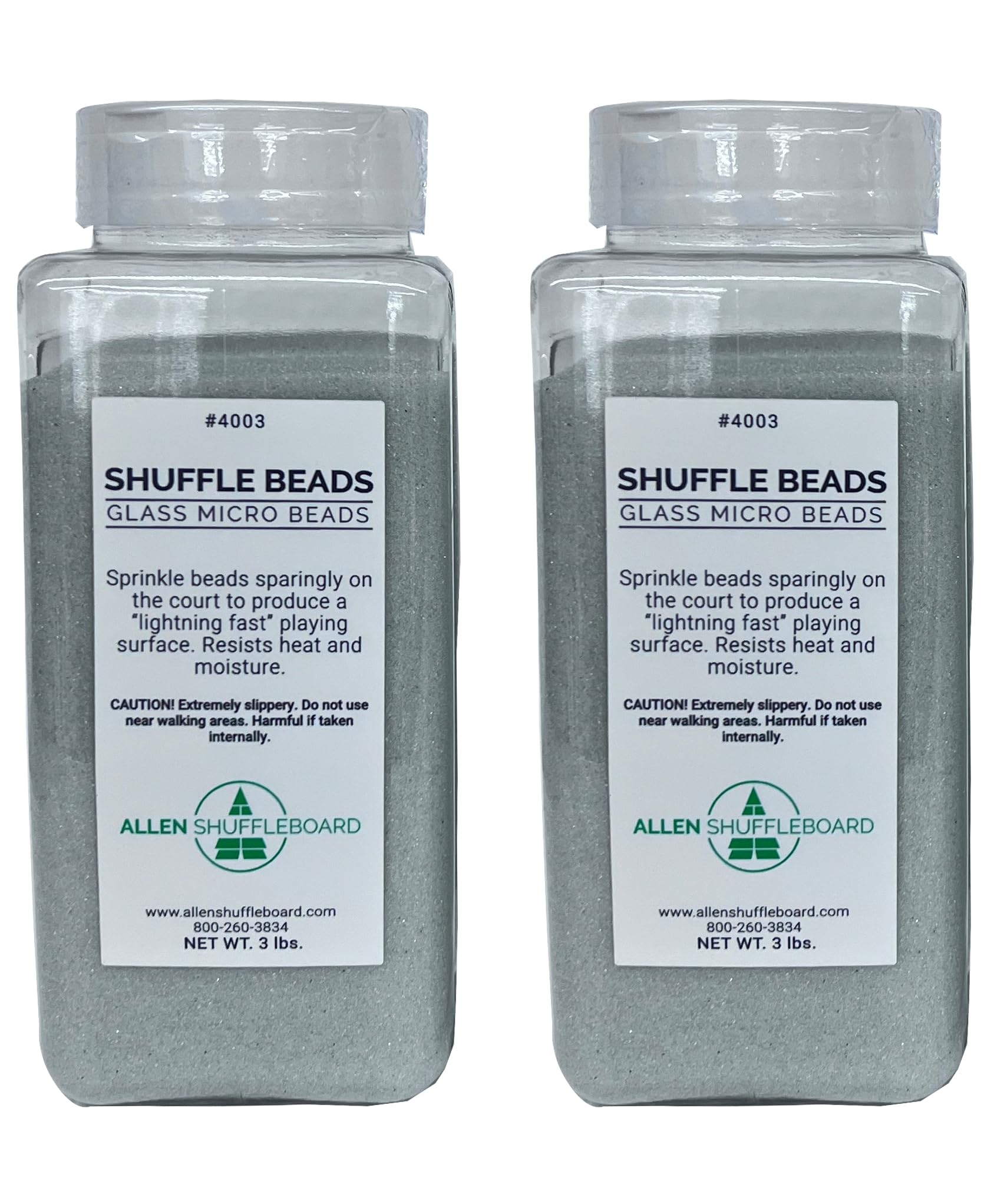 Allen Shuffleboard 2 Pack of 3 lbs of Glass Shuffleboard Beads w/Shaker