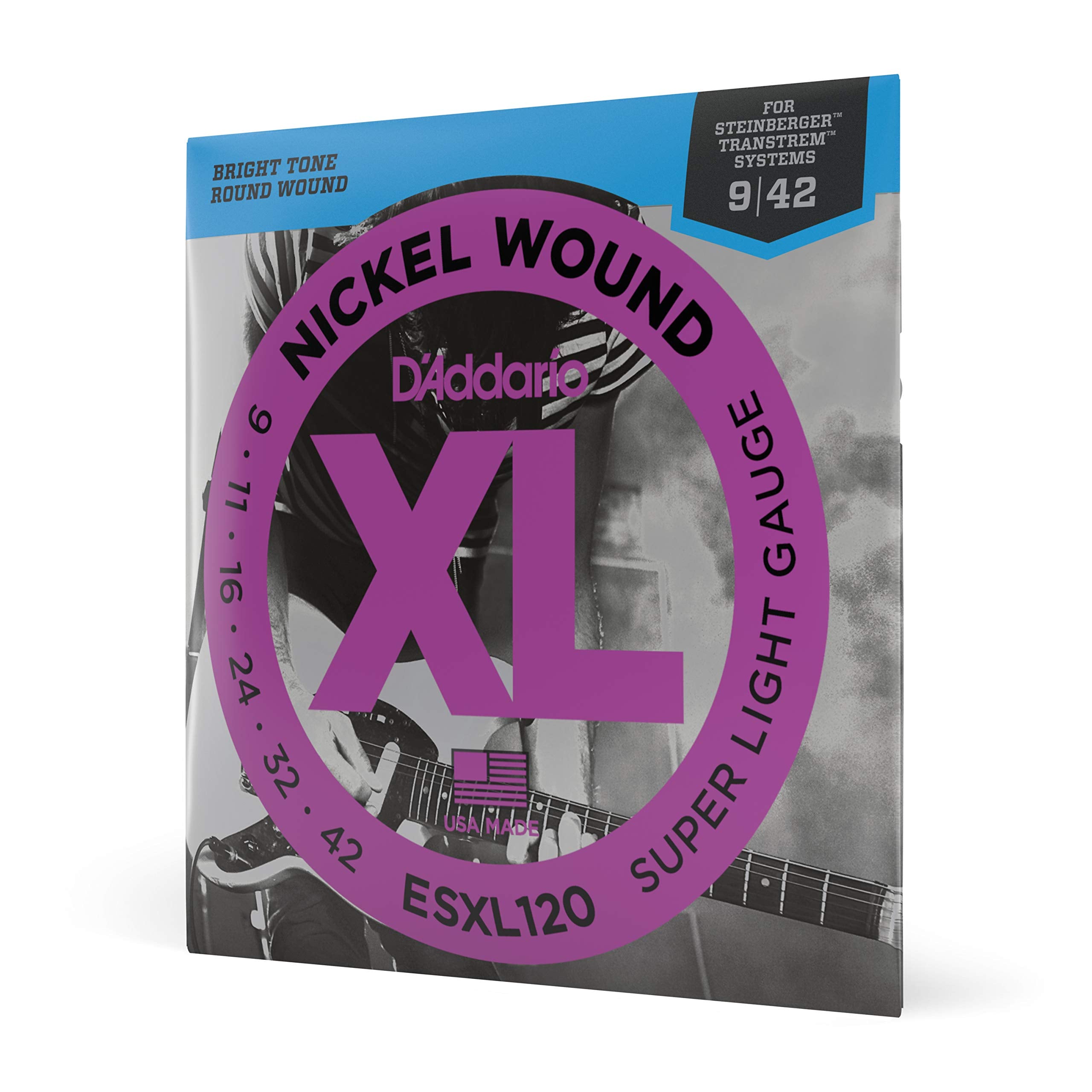 D'Addario Guitar Strings   Xl Nickel Electric Guitar Strings   Esxl120   Perfect Intonation, Consistent Feel, Reliable Durabilit