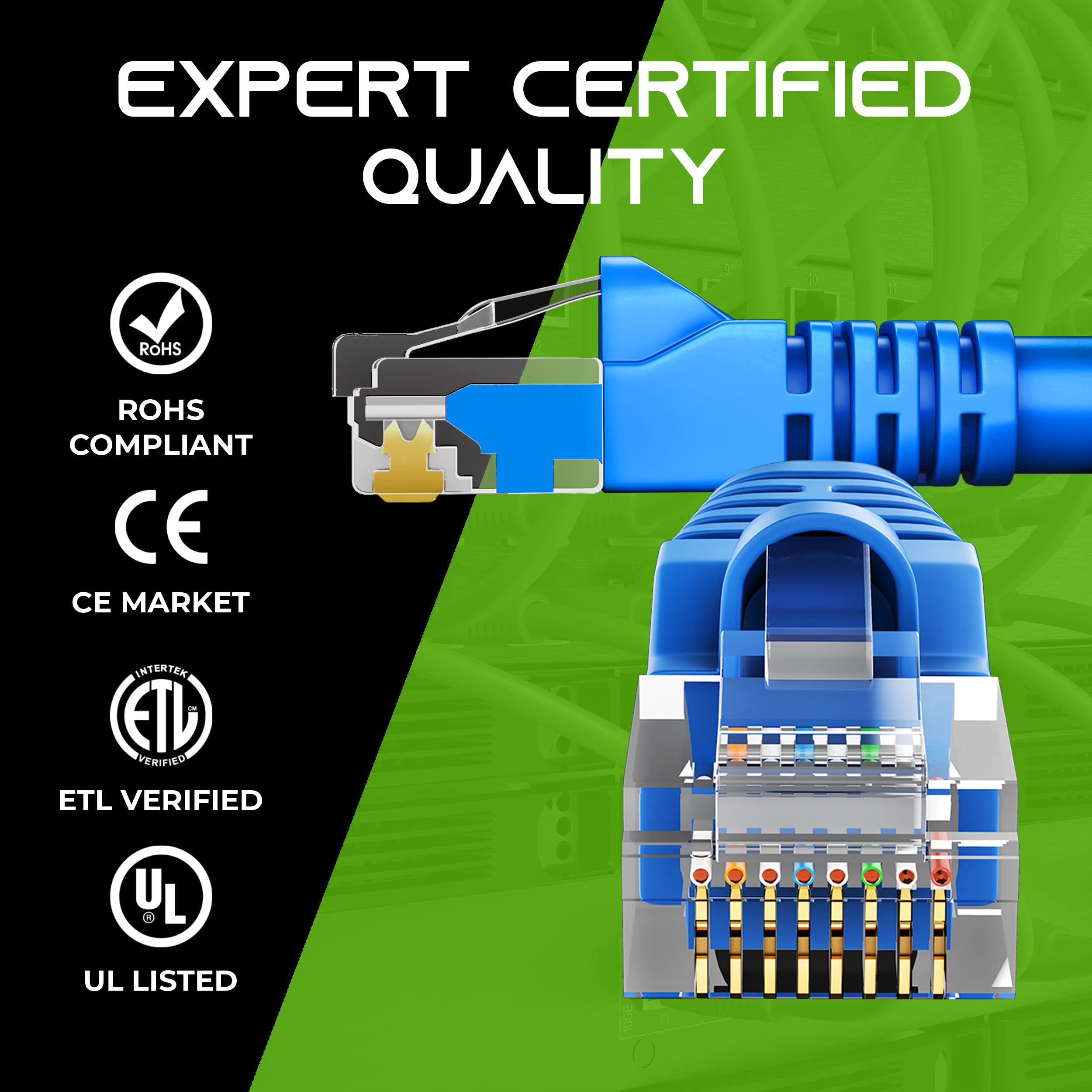 Gearit Cat 6 Ethernet Cable 1 Ft (16 Pack)   Cat6 Patch Cable, Cat 6 Patch Cable, Cat6 Cable, Cat 6 Cable, Cat6 Ethernet Cable,