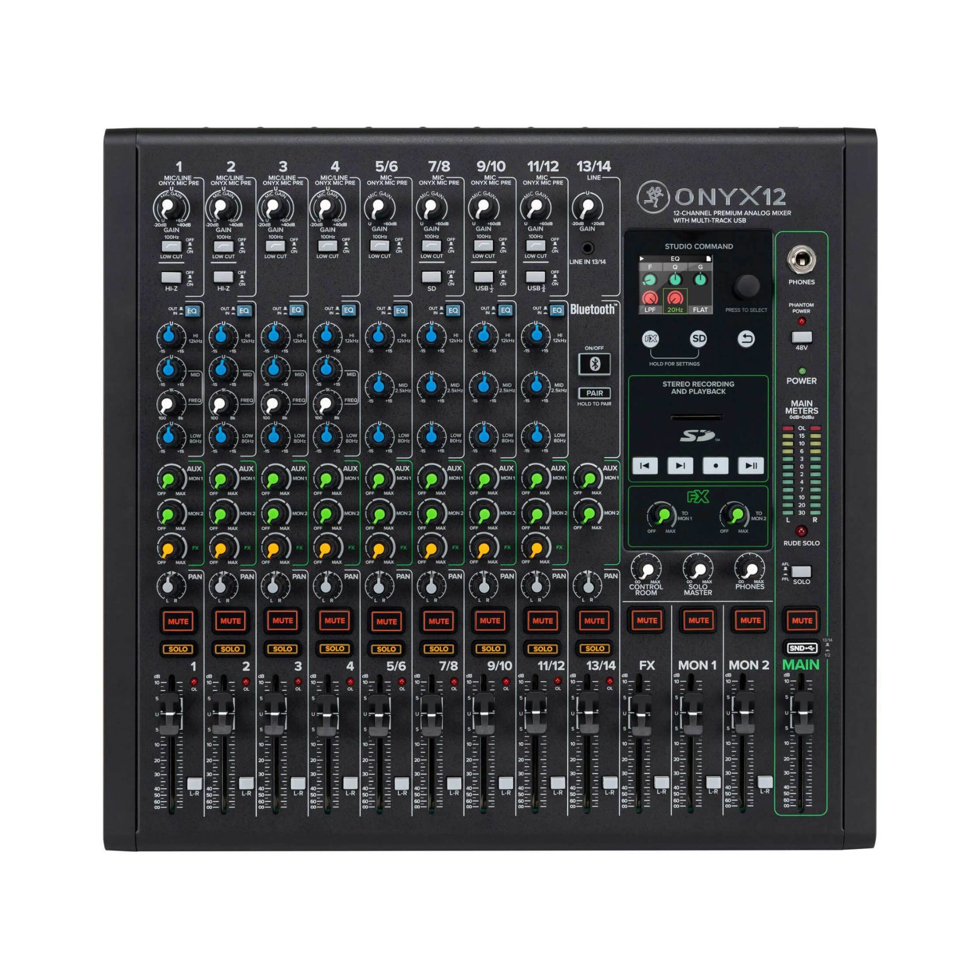 Mackie 12 Channel Premium Analog Mixer With Multi Track Usb. (Onyx12)
