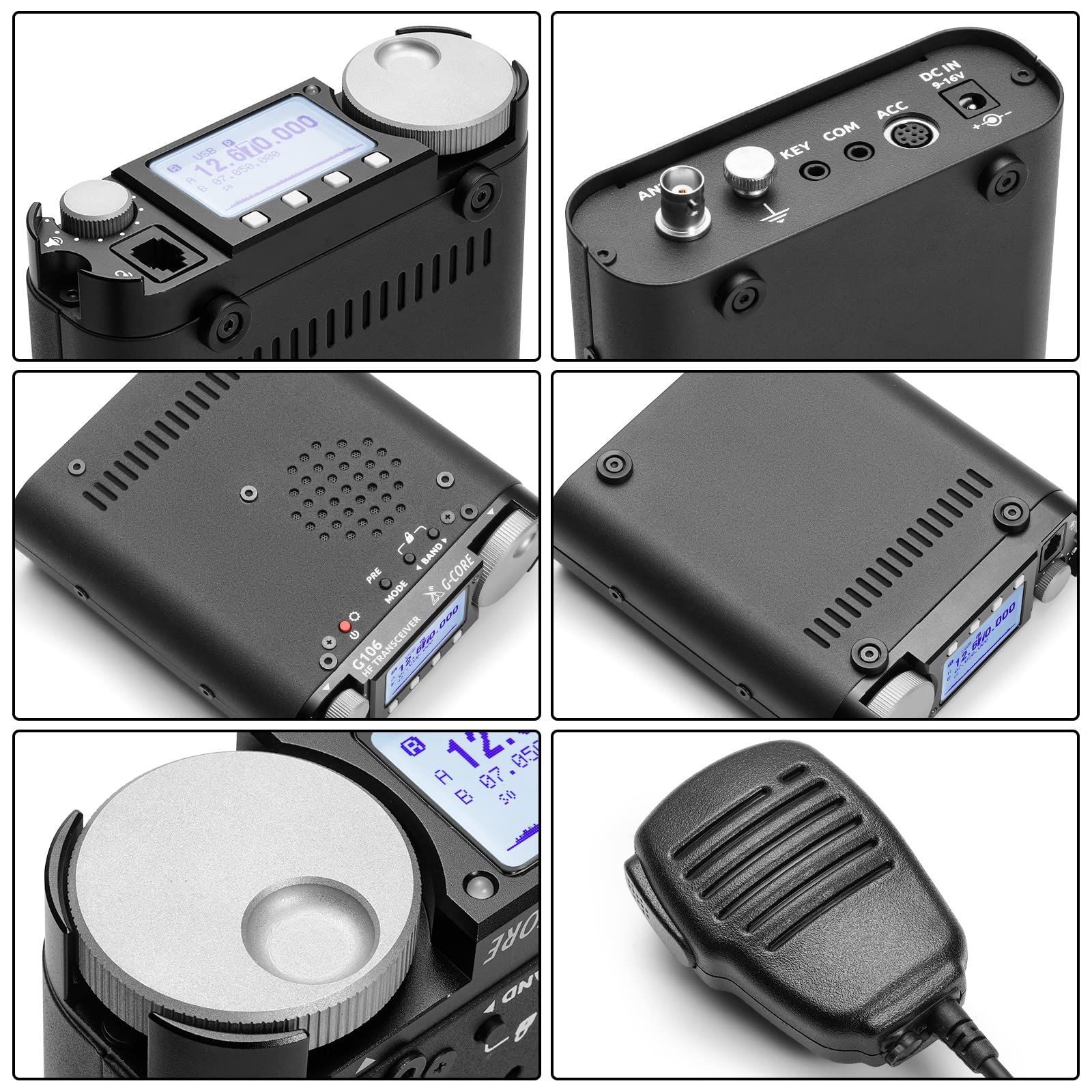 Xiegu G106 Sdr Hf Transceiver, 5W Qrp Radio, Ssb Cw Am Wfm, Support Ft8