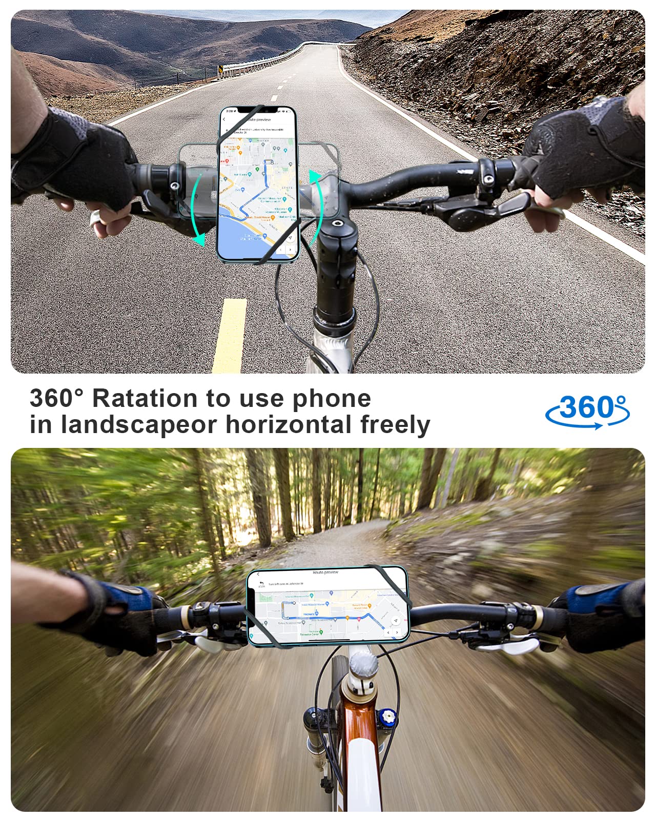 Ewa Bike Phone Holder, Motorcycle Phone Mount Magnetic Bicycle Handlebar Cell Phone Clamp Compatible With Magsafe And Iphone 15