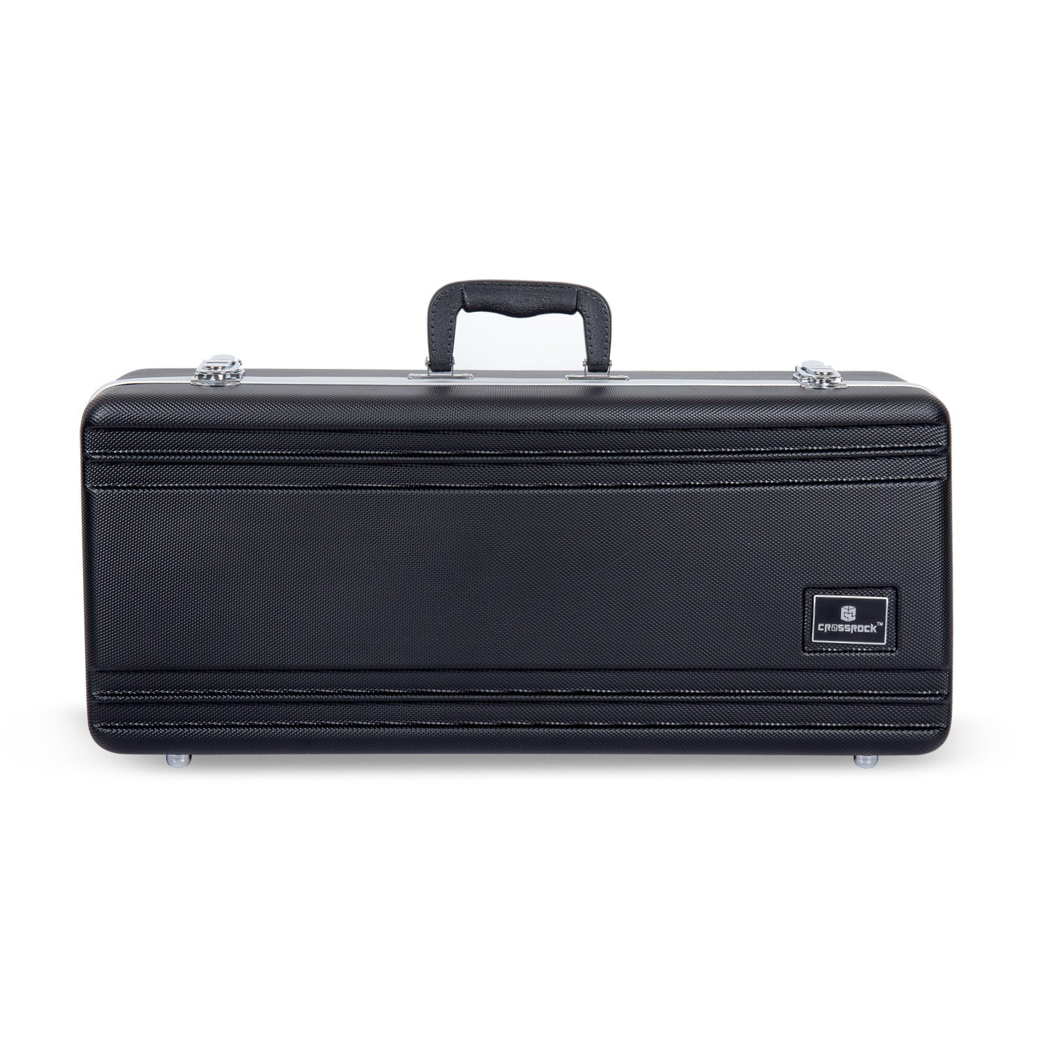 Crossrock CRA860ASBK-R Alto Saxophone Case-Rectangular ABS Molded with Single Shoulder Strap, Black