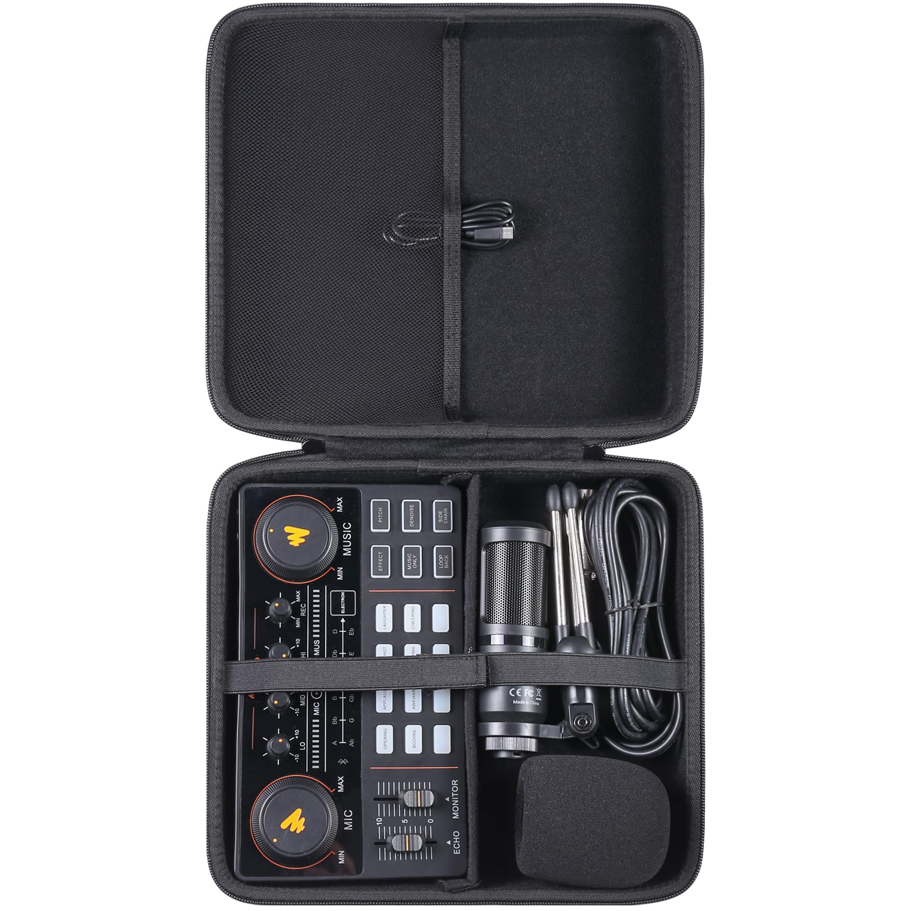 Khanka Hard Travel Case Replacement For Podcast Equipment Bundle Maono Maonocaster Lite  Audio Interface All In One Podcast Prod
