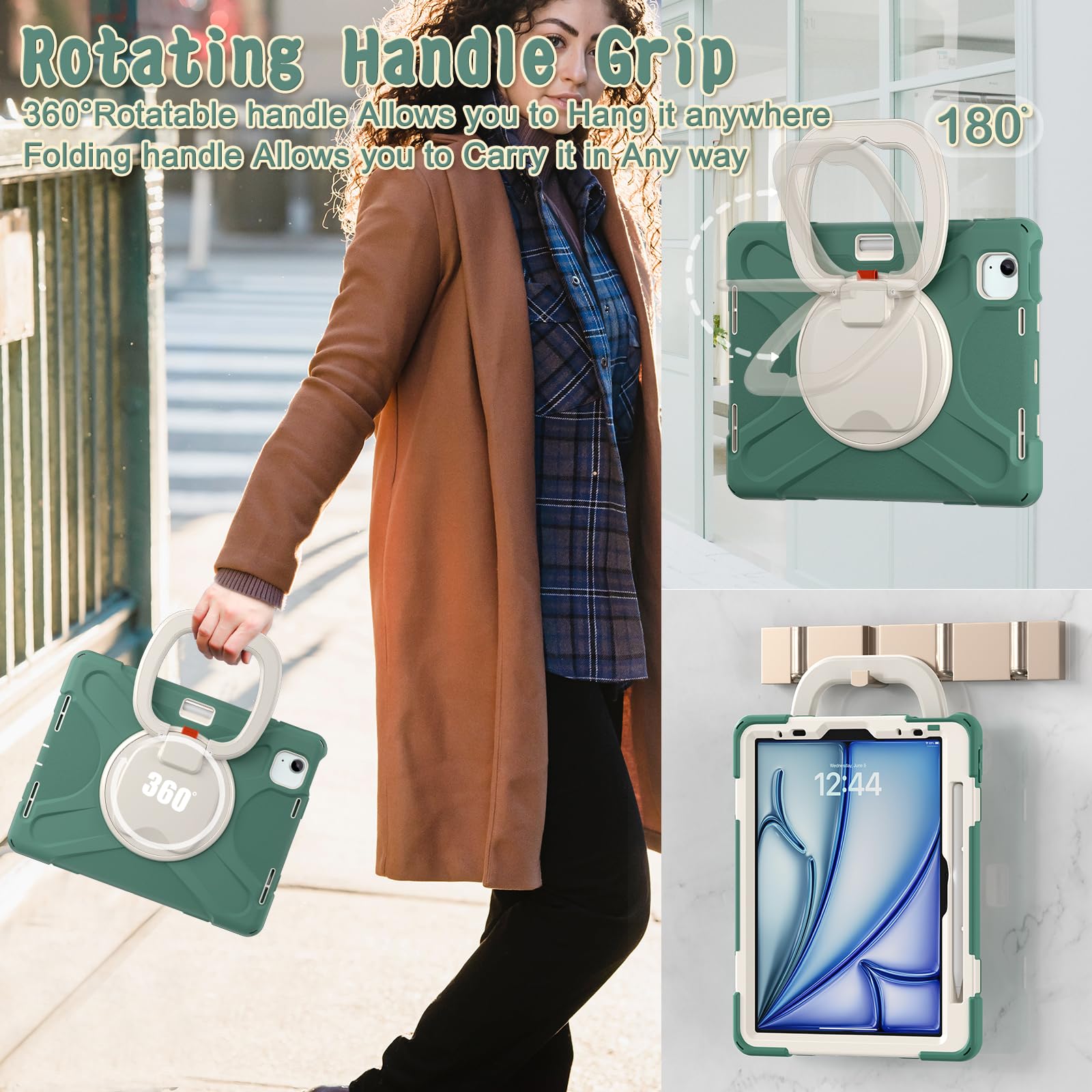 Tsqqst Case For Ipad Air 6Th Generation 11 Inch (M2) 2024/ Ipad Air 5Th/4Th Gen 2022/2020 & Ipad Pro 11 Inch 2022/2021/2020/2018