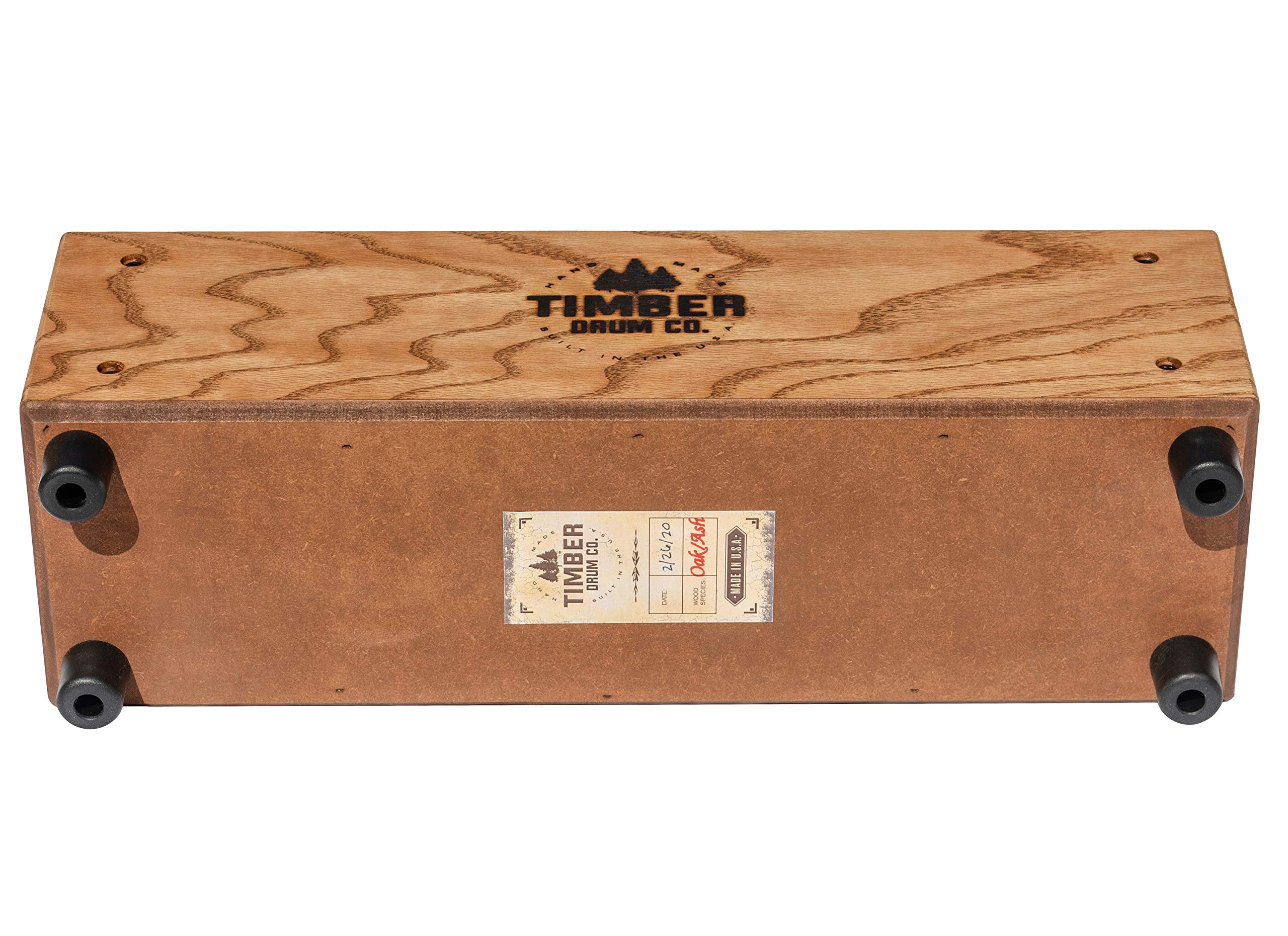 Timber Drum Co. Slit Tongue Log Drum With Mallets   Made In U.S.A.   Six Soft Melodic Notes From Pre Tuned Scale For Pleasant So