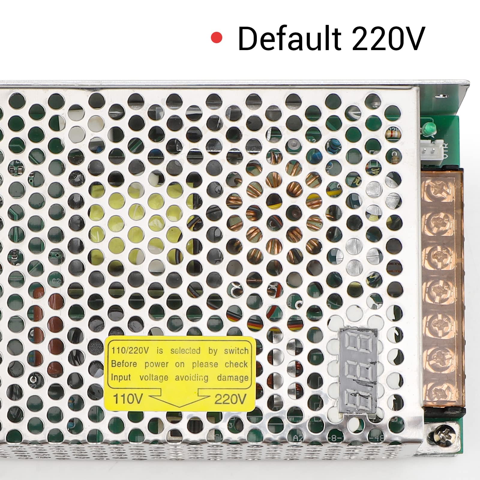 Drok 12V Power Supply, Ac 110V 220V To Dc 0 12V 17A 200W Buck Converter, Adjustable Variable Led Adapter Regulated 5V 9V 12V Vol