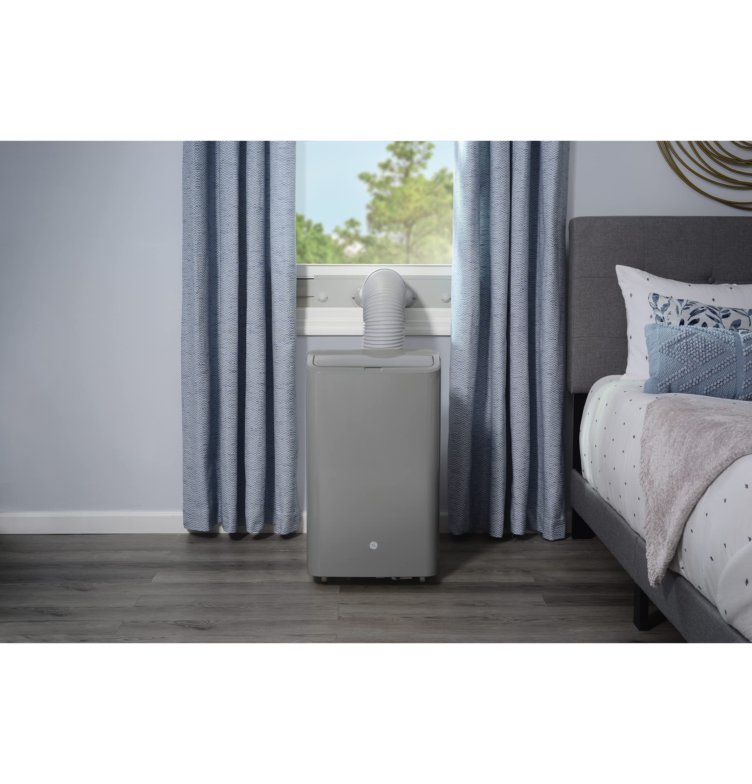 Ge 7,500 Btu Smart Portable Air Conditioner For Medium Rooms Up To 300 Sq Ft,3 In 1 With Dehumidify,Fan And Auto Evaporation,Dua
