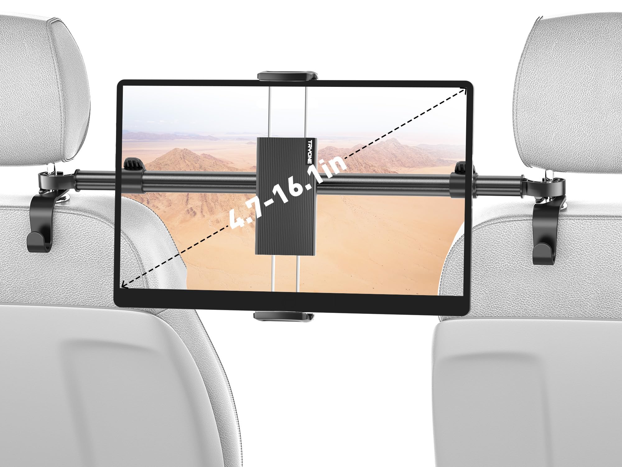 Car Tablet Holder Mount For Ipad: Headrest Tablet Stand For Car Back Seat Compatible With Ipad Pro Air Mini | Galaxy Tab | Kindl
