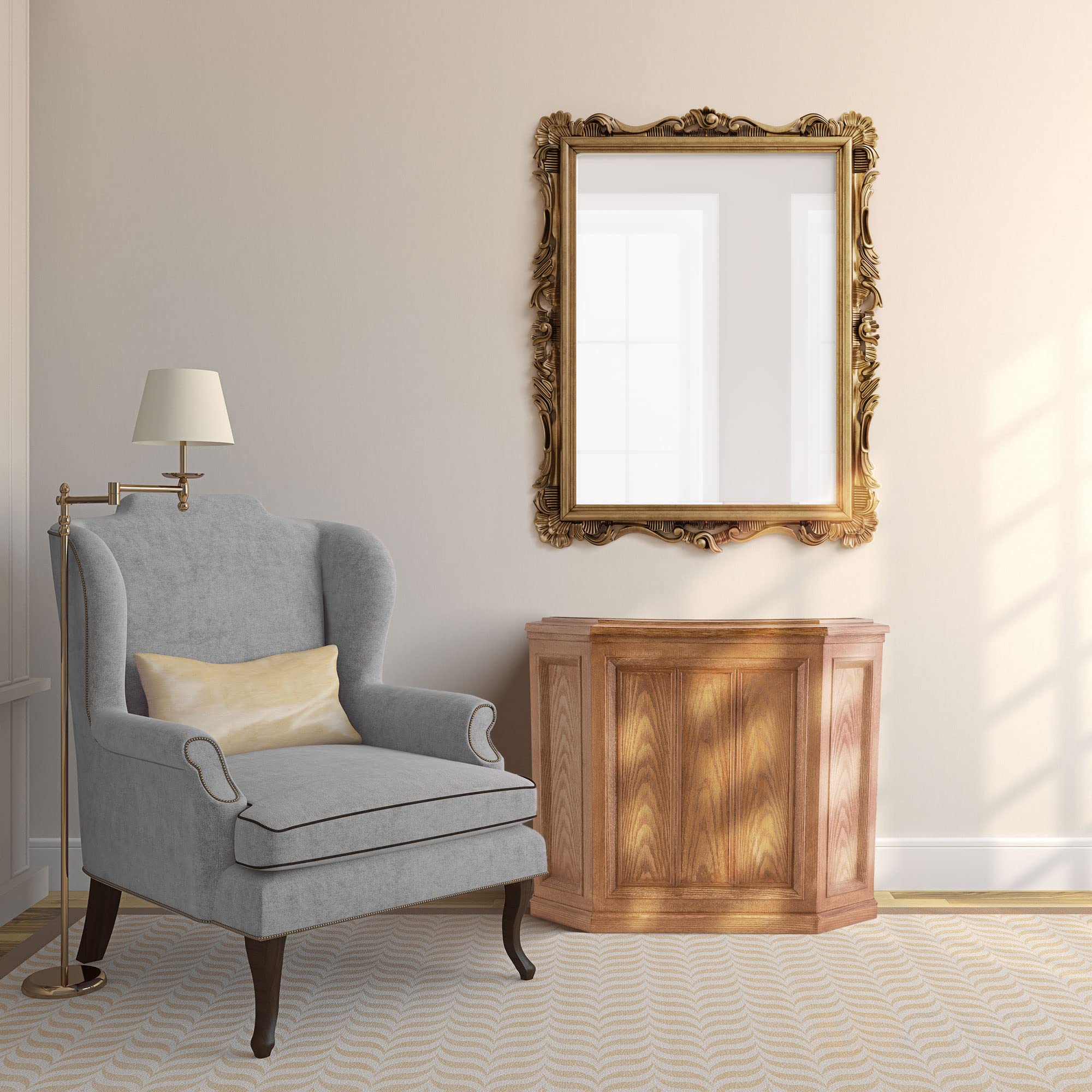 Aircare 696 400Hb Digital Whole-House Console-Style Evaporative Humidifier, Light Oak