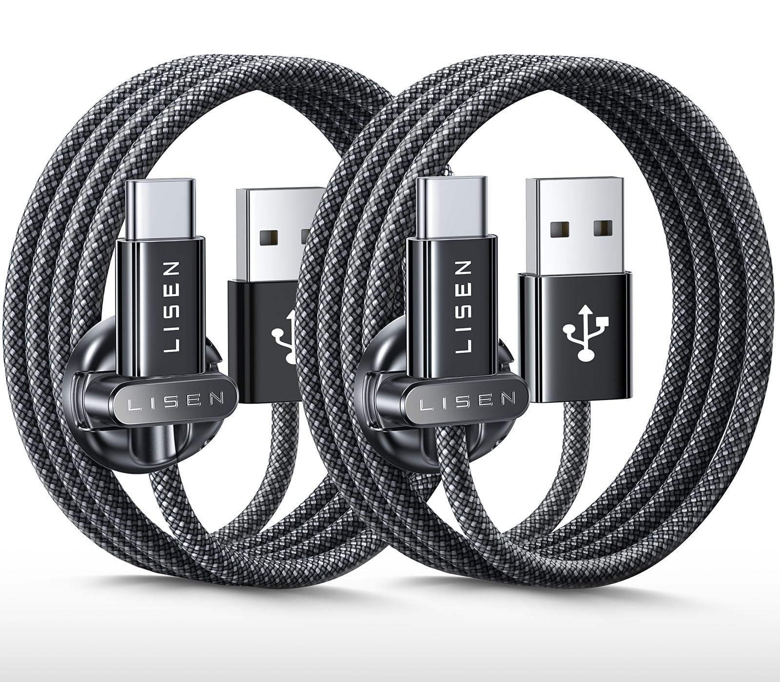 Lisen For Iphone 16 Charger Cord Usb To Usb C Cable, 2 Pack 3Ft Iphone 15 Charger Cord With 2 Cable Organizers, Iphone 15 Pro Ma