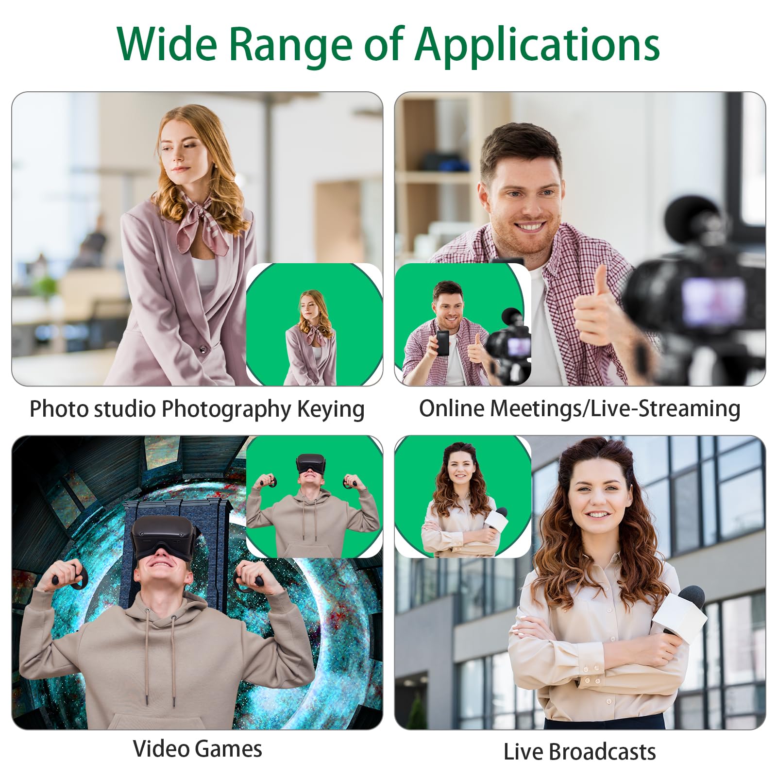 Green Screen,Upgrade 56 In Portable Green Screen Chair Attachment,Collapsible Small Green Backdrop Kit,Chroma Key,Background Scr