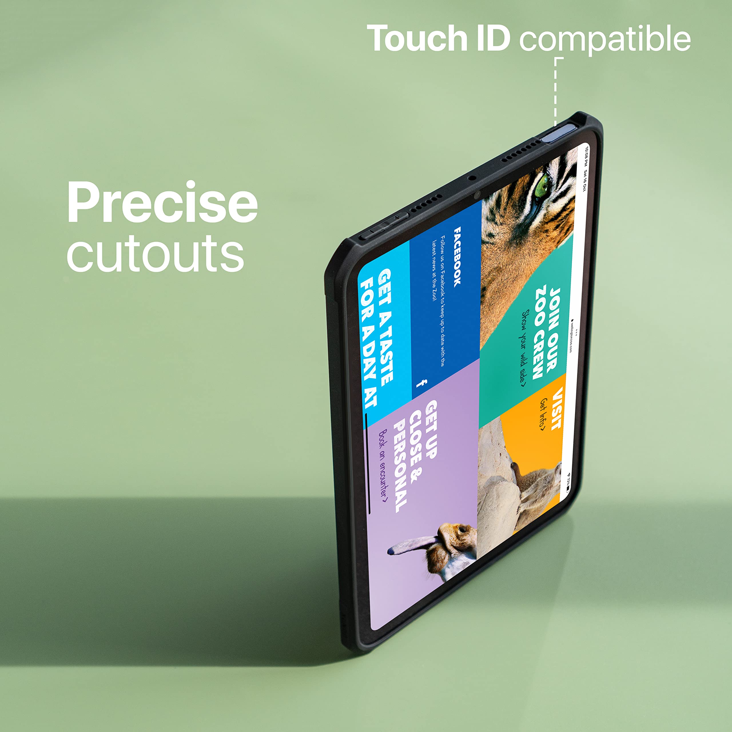 Tineeowl Ipad Mini 6 Ultra Thin 2021 Matte Back Clear Case, Flexible Tpu, Absorbs Shock, Lightweight, Thin (Black)