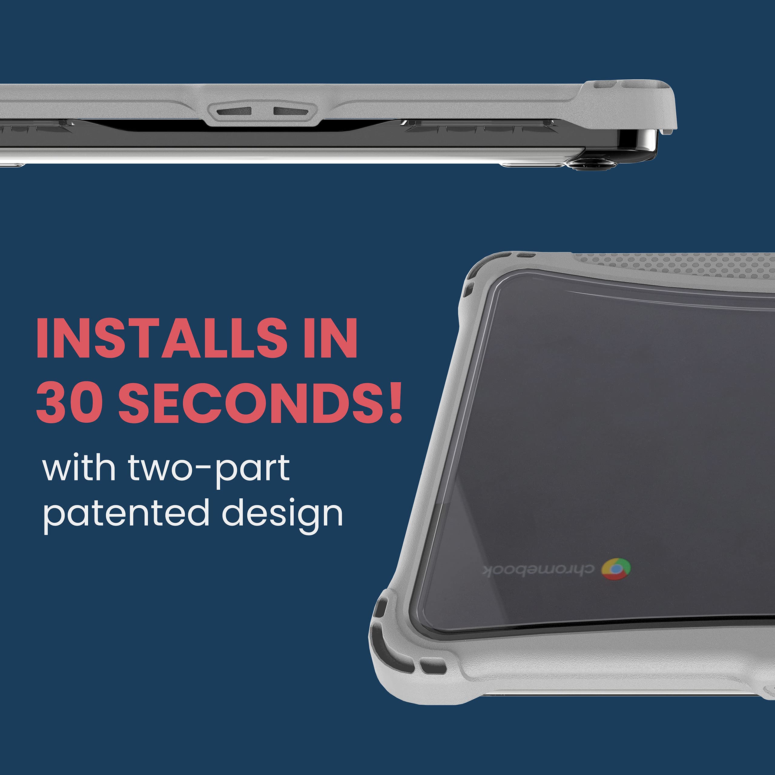 Brenthaven Exo Hard Shell Laptop Case Fits Dell 3110/3100 Chromebook (Clamshell)   Durable, Secure, Drop Tested And Reliable Dev