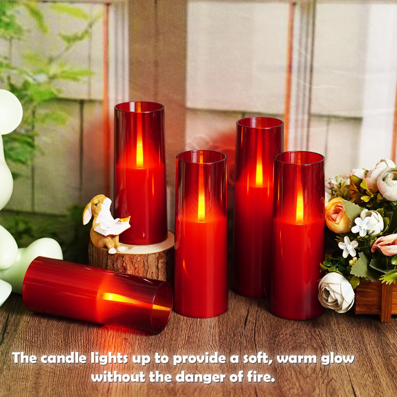 Kakoya Flameless Led Candles Upgraded Realistic Flickering Flame Electric Candles,7Pcs Battery Operated Candles With Remote Time