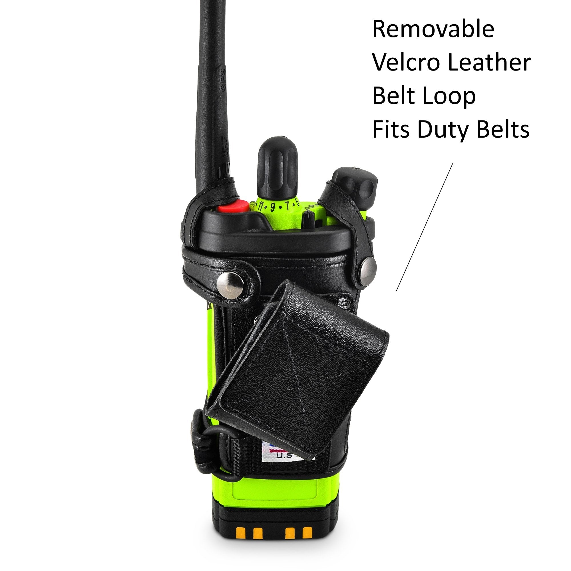 Turtleback Radio Holster For Motorola Apx6000Xe   Durable Leather Radio Holster With Heavy Duty Ratcheting 2.25'' Belt Loop   Al