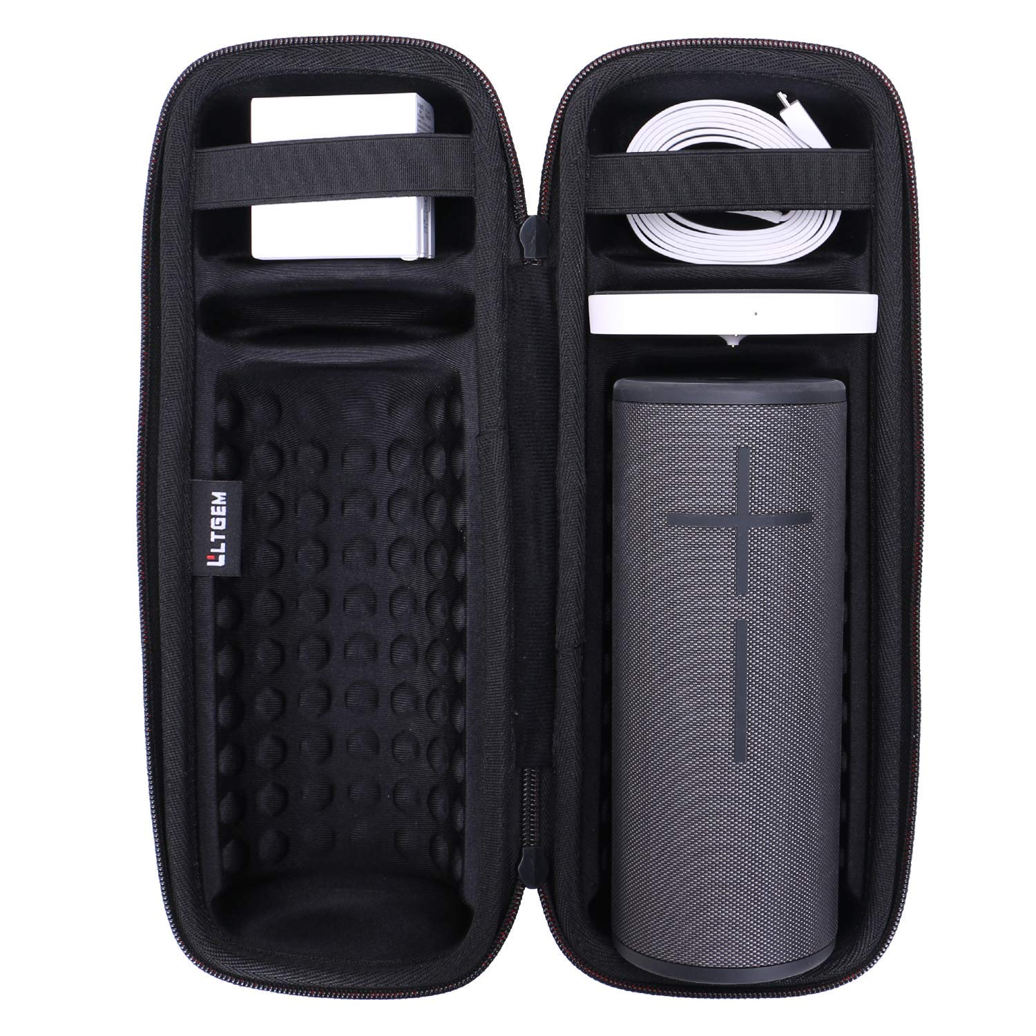 LTGEM Case Compatible with Ultimate Ears Boom 4/3 Portable Waterproof Speaker and Charger Dock, Black