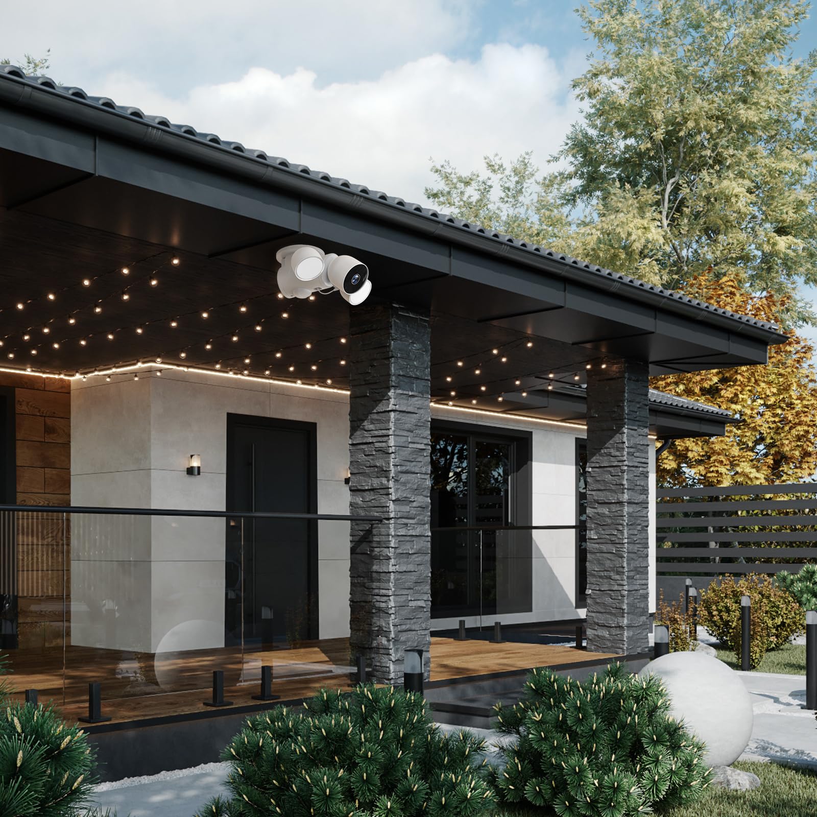 Msaff Eave Mount For Google Nest Cam With Floodlight Outdoor Camera   Abs Stability Protective Case Google Nest Flood Light Came