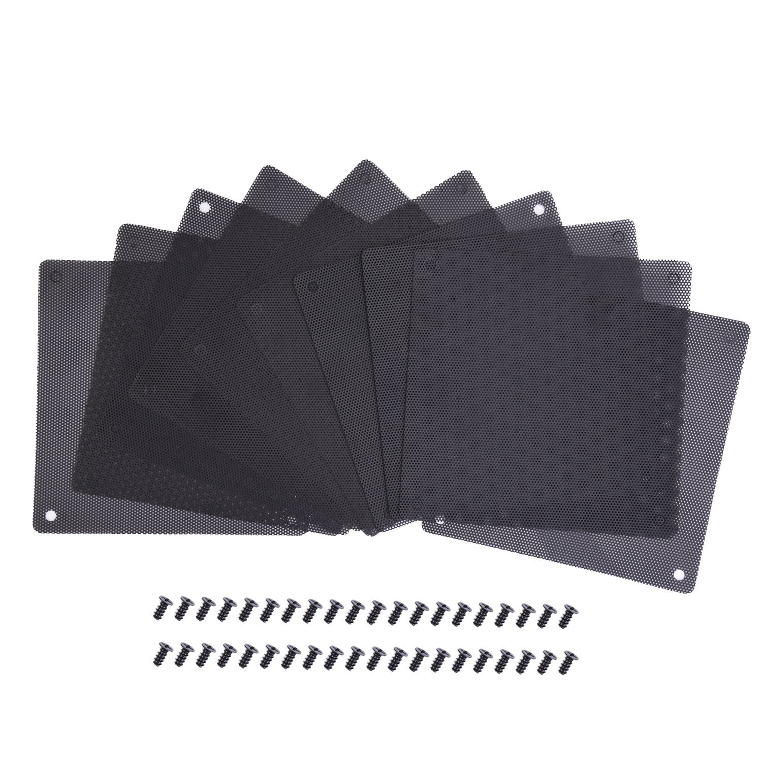 Eboot 120 Mm Pc Fan Filters Dust Filter Computer Fan Filter Cooler Pvc Black Dustproof Case Cover Computer Mesh 10 Packs With 40