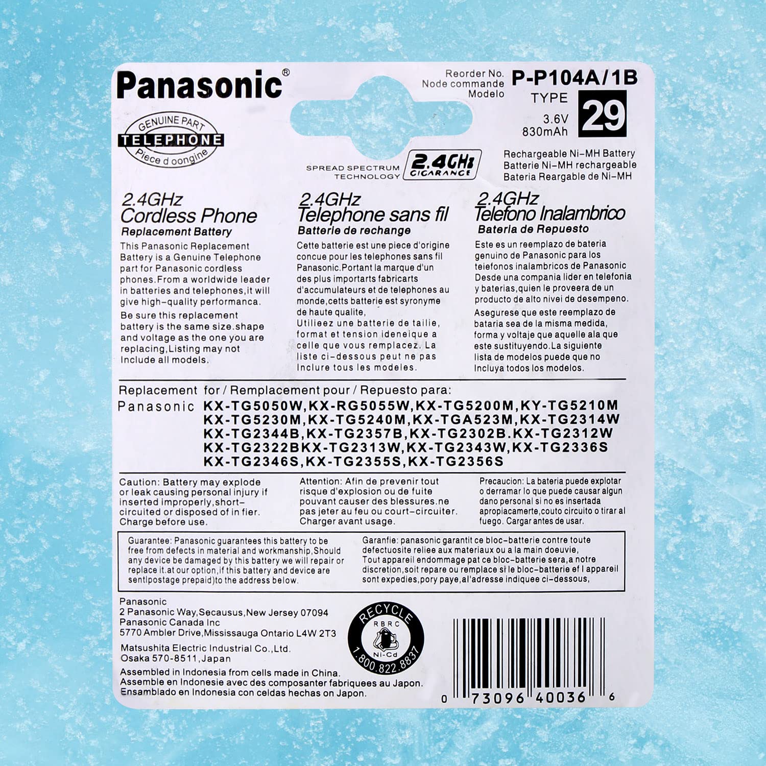 Triangle Power 2Pack Cordless Phone Hhr P104 3.6V 830Mah Battery Ni Mh Aaa Rechargeable Battery For Panasonic Replacement Batter