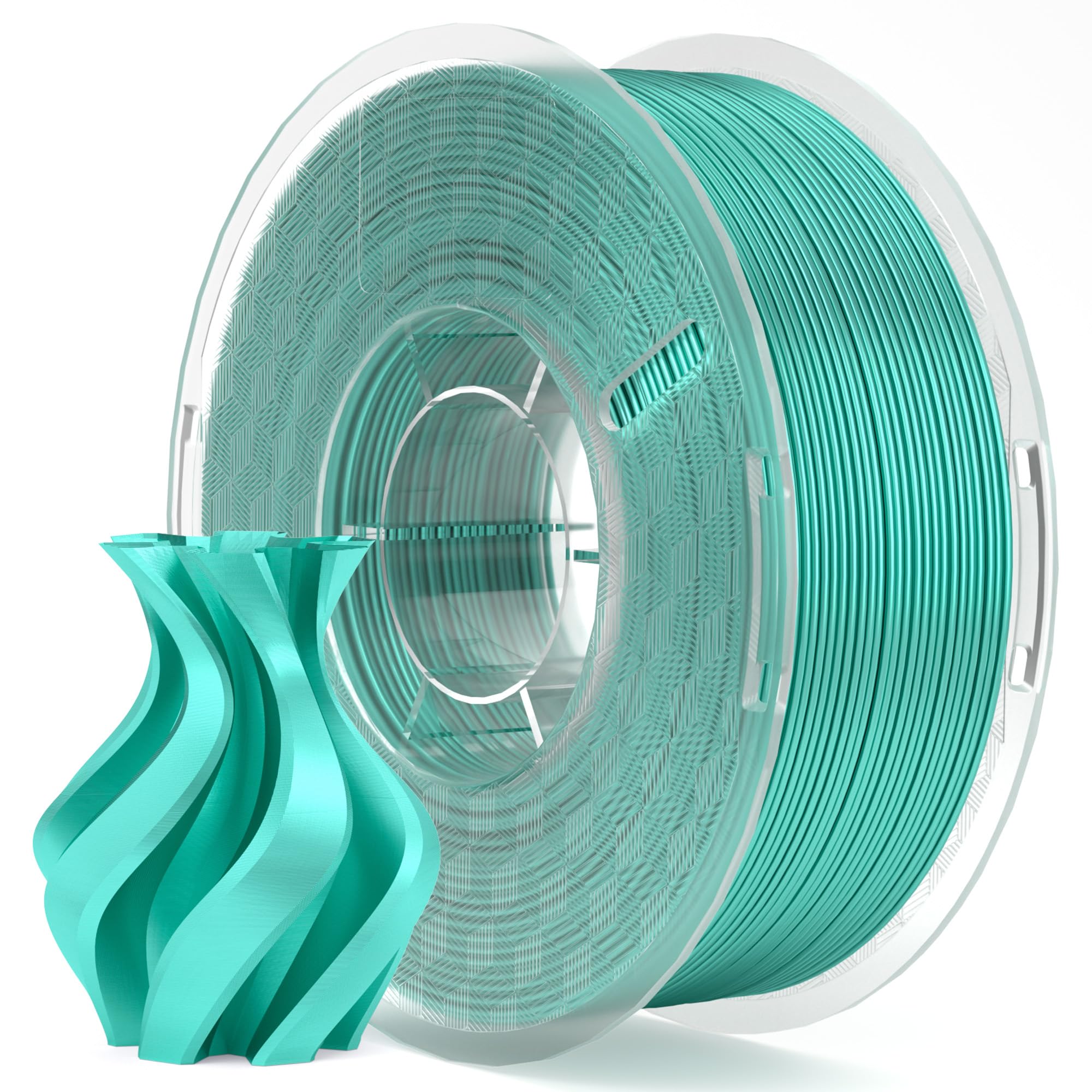 Elegoo Silk Pla Filament 1.75Mm Mint Green 1Kg, Shiny 3D Printer Filament Dimensional Accuracy +/  0.02Mm, 1Kg Spool(2.2Lbs) Fit