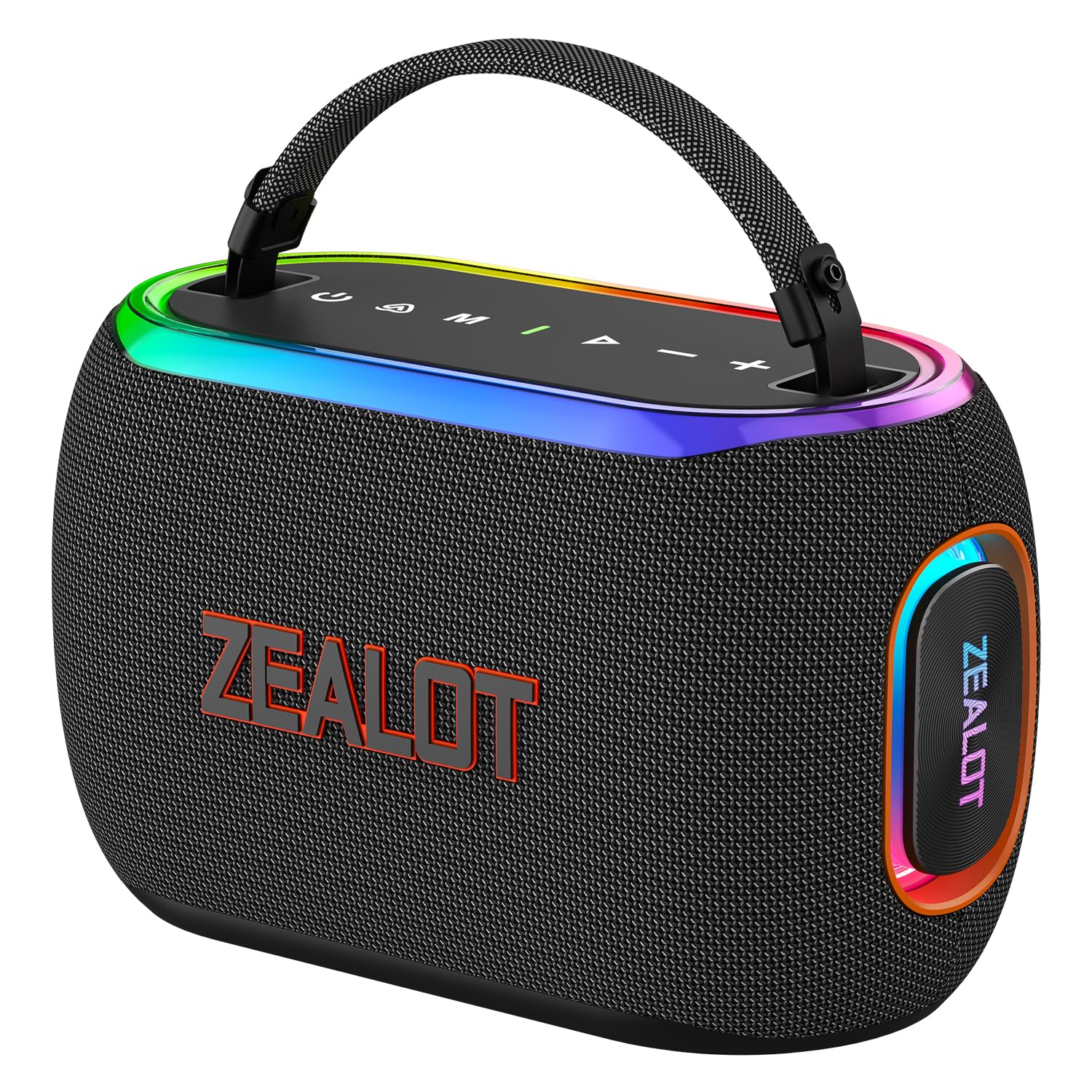 ZEALOT Bluetooth Speaker, 80W Wireless Stereo, Portable Design and IPX6 Waterproof, RGB Lights Customize EQ for Outdoor/Camping/