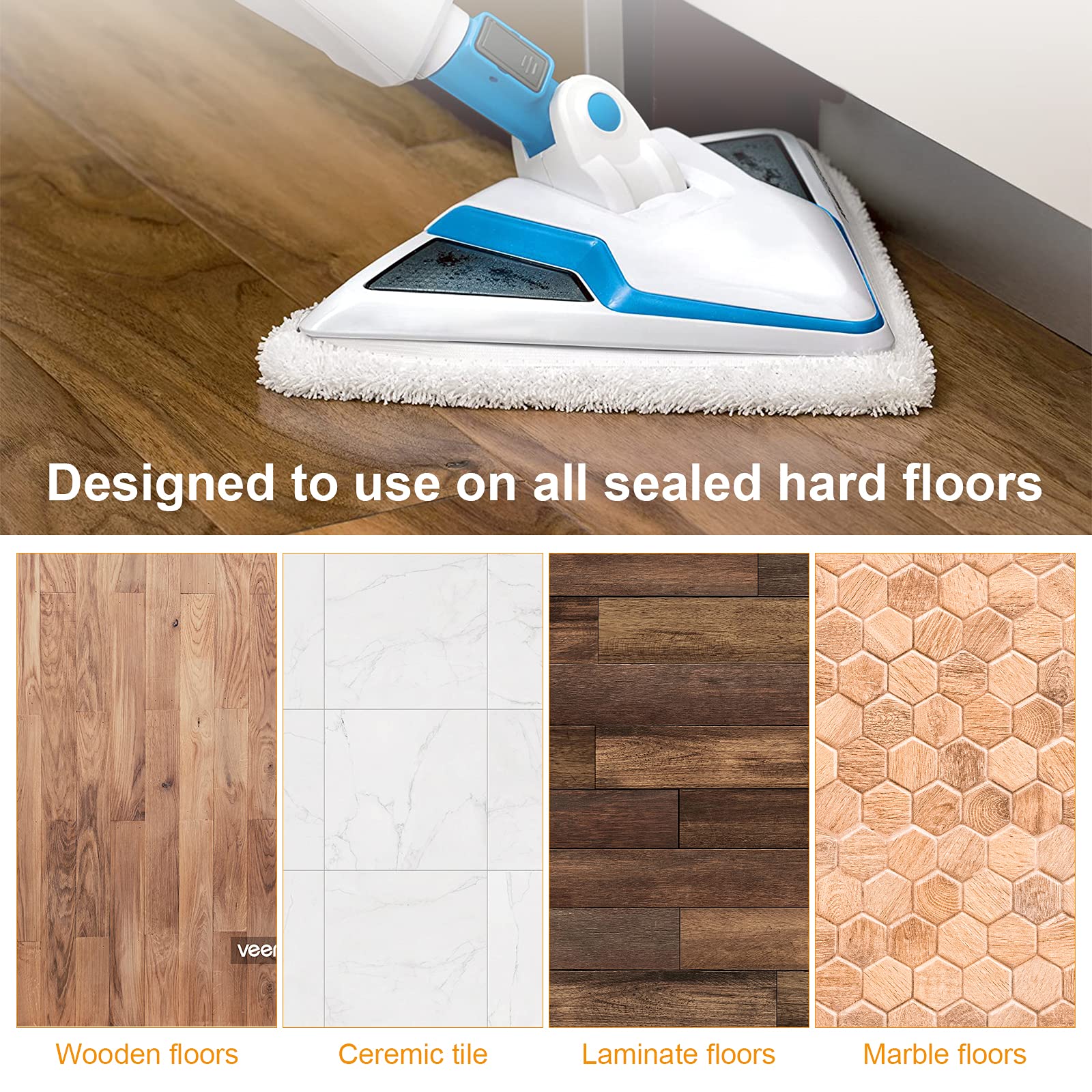 Wisorder 4 Pack Replacement Pads For Bissell Poweredge And Powerforce Lift Off Steam Mop 2078, 2165, 20781 Series, Bissel Powere