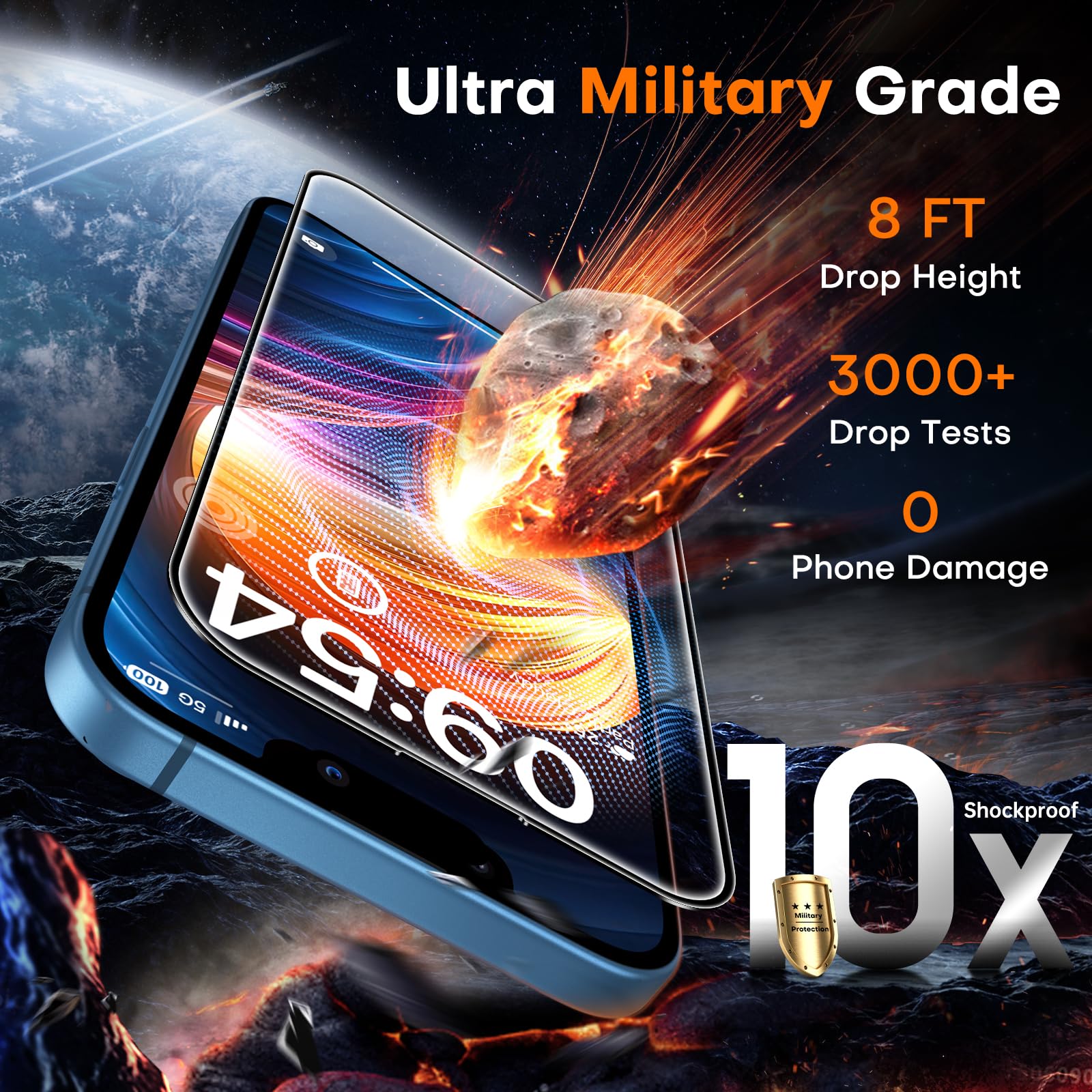 Tocol For Iphone 13 Screen Protector [9H Hardness] [Military Grade Shatterproof] Hd Tempered Glass Full Coverage Easy Installati