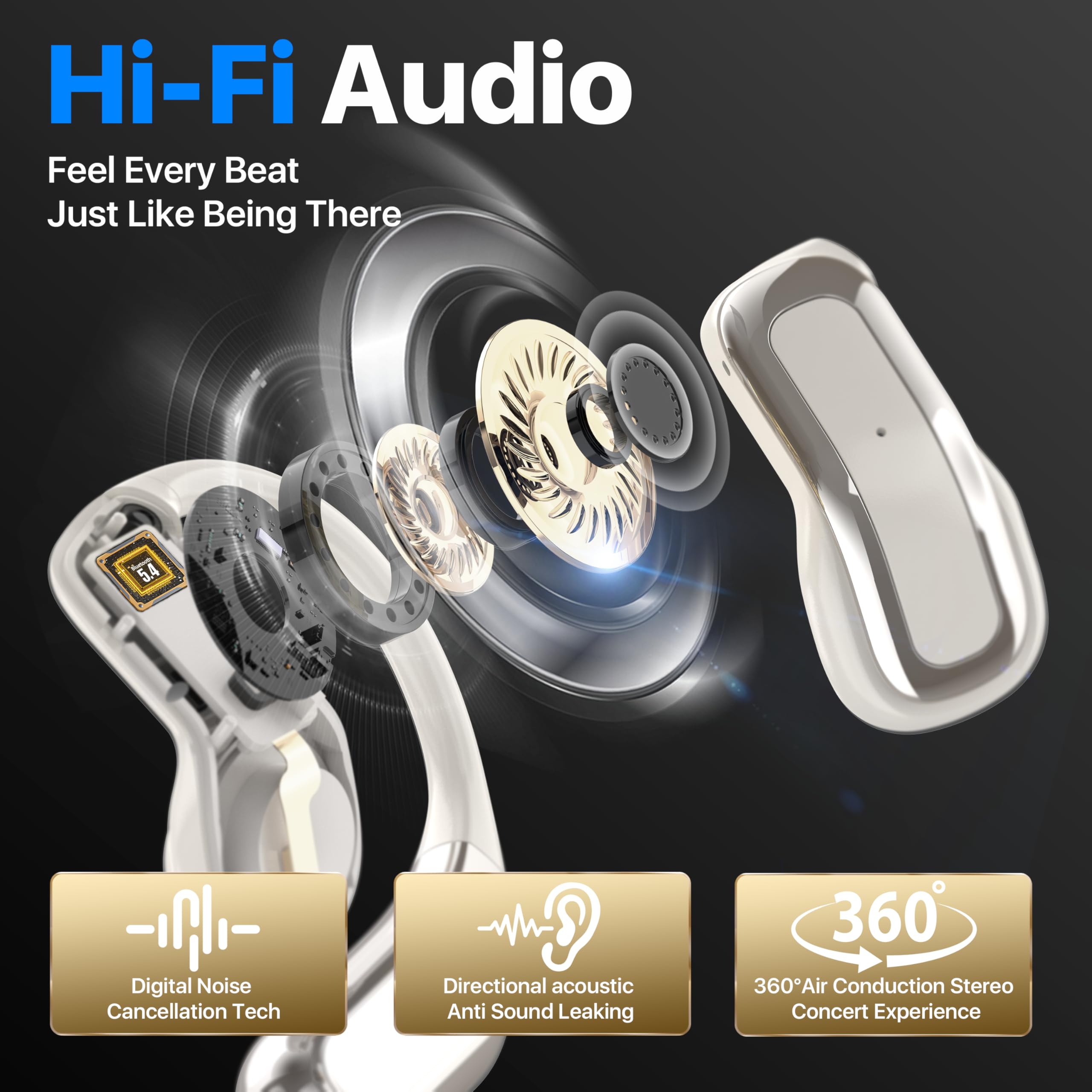 Ai Ows Translator Earbuds,Language Translator Earphone 144 Languages, 3In1 Real-Time Translation Device For Travel Business Lear